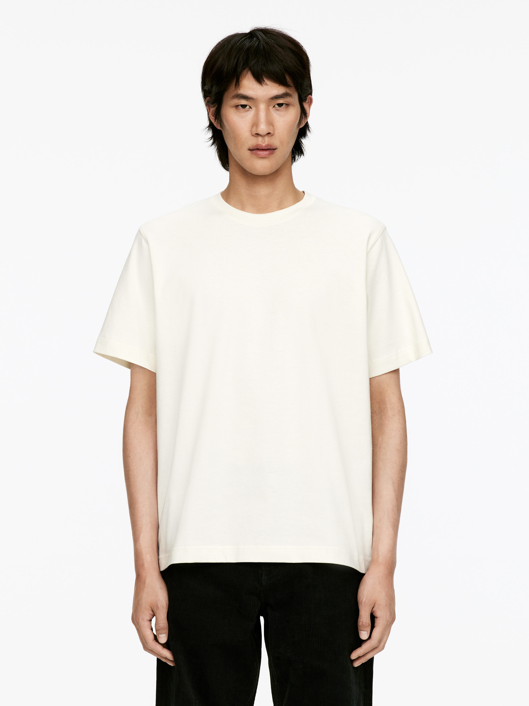 220 GSM Relaxed T-Shirt-#E8E4D5-10470