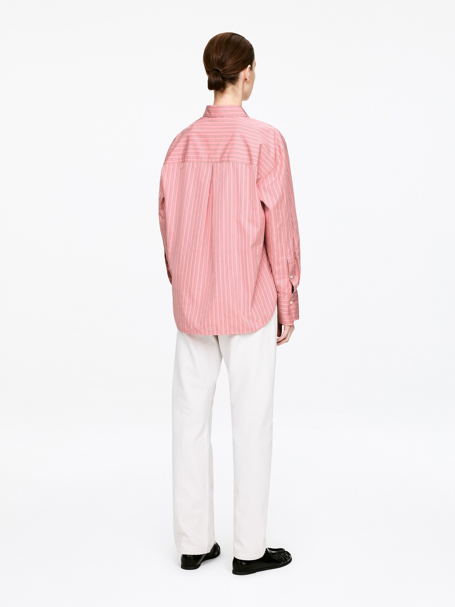 Bawełniana koszula - Różowy/Biały - 4