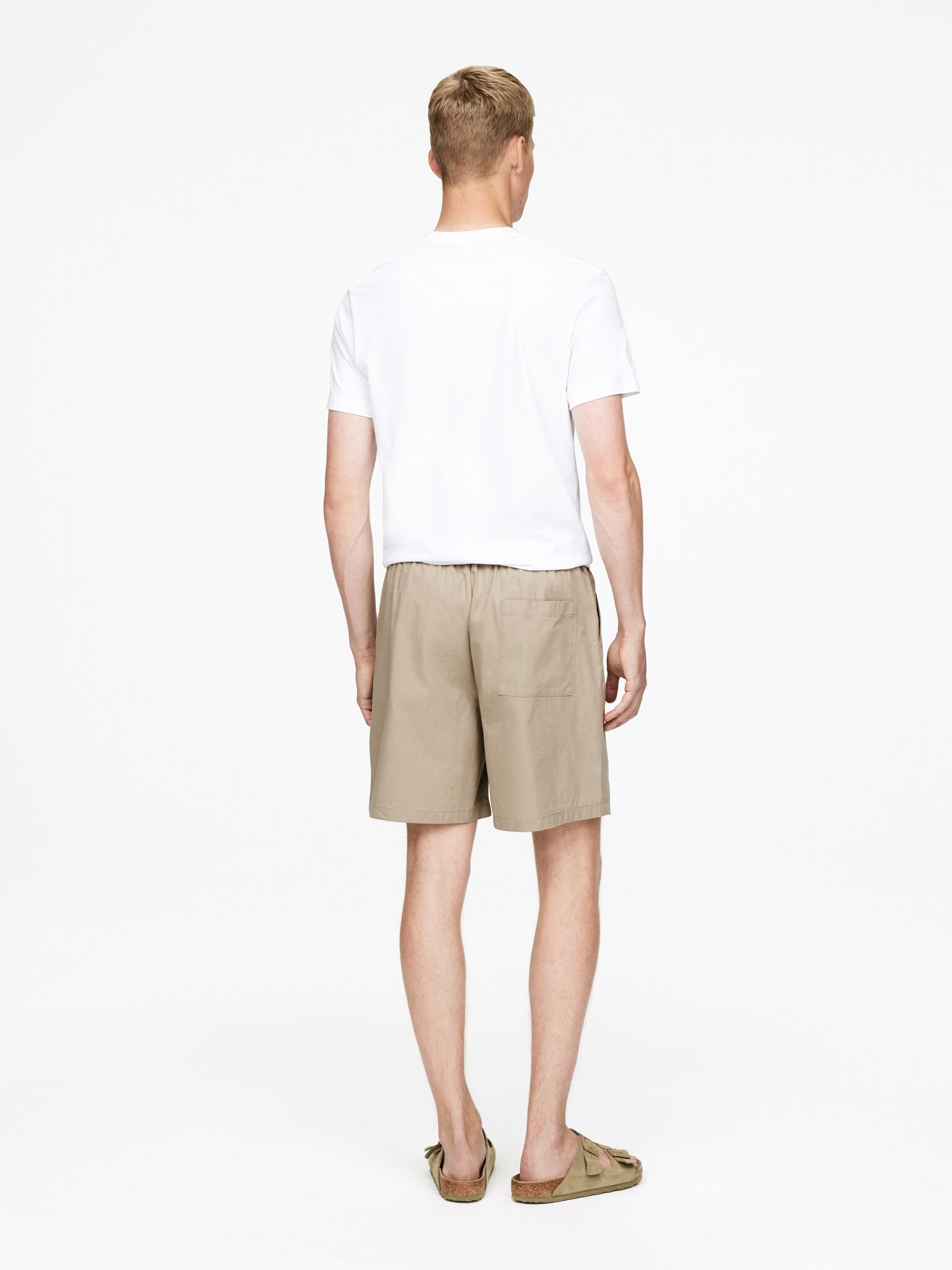 Short en coton - Taupe/Bleu foncé/Bordeaux - 5