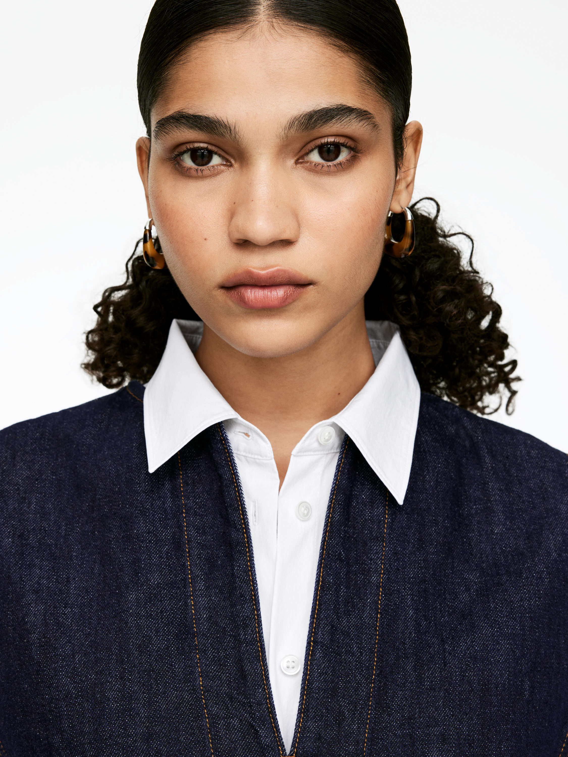 Denim Vest - Dark Blue - Regular fit - Women - StillMedia/Lookbook - 4