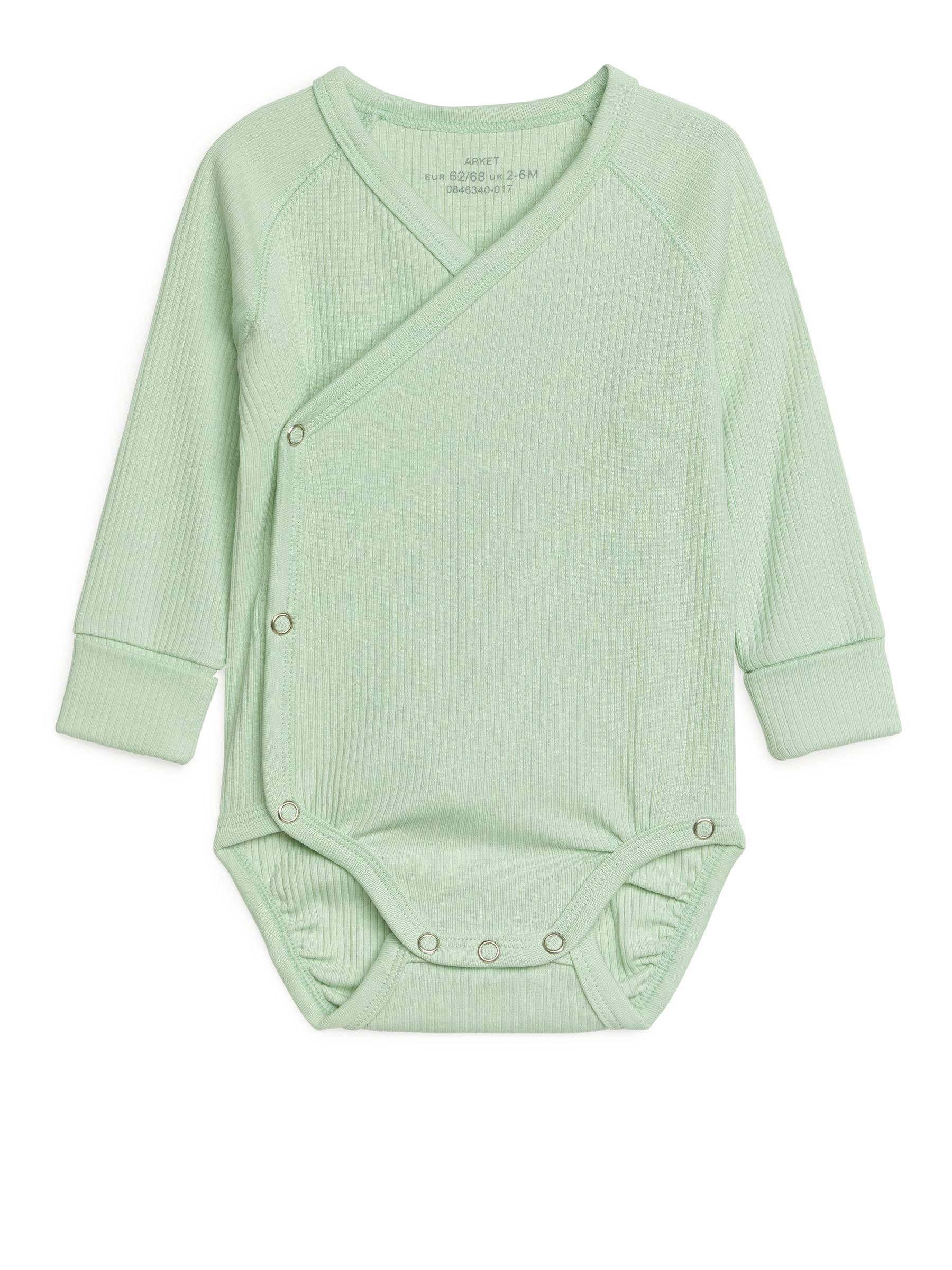 CottonLyocellWrapBodysuit - Verde claro - Corte estándar - Children - StillMedia/DescriptiveStillLife - 1