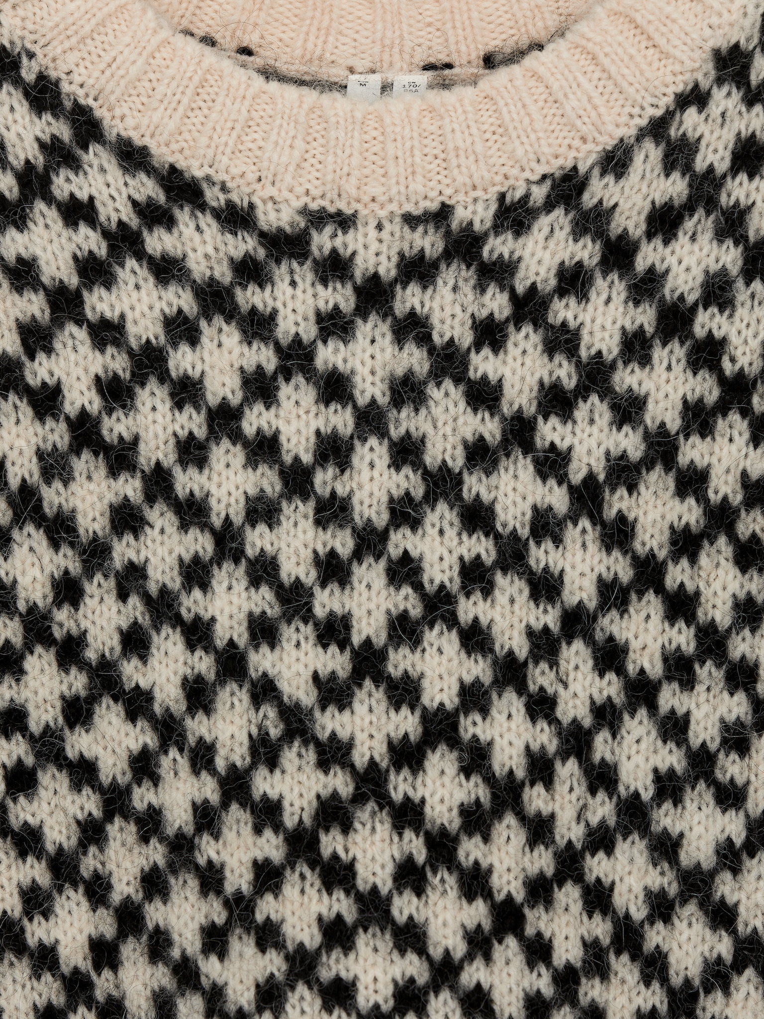 Pull en laine d'alpaga - Noir/Beige - 2