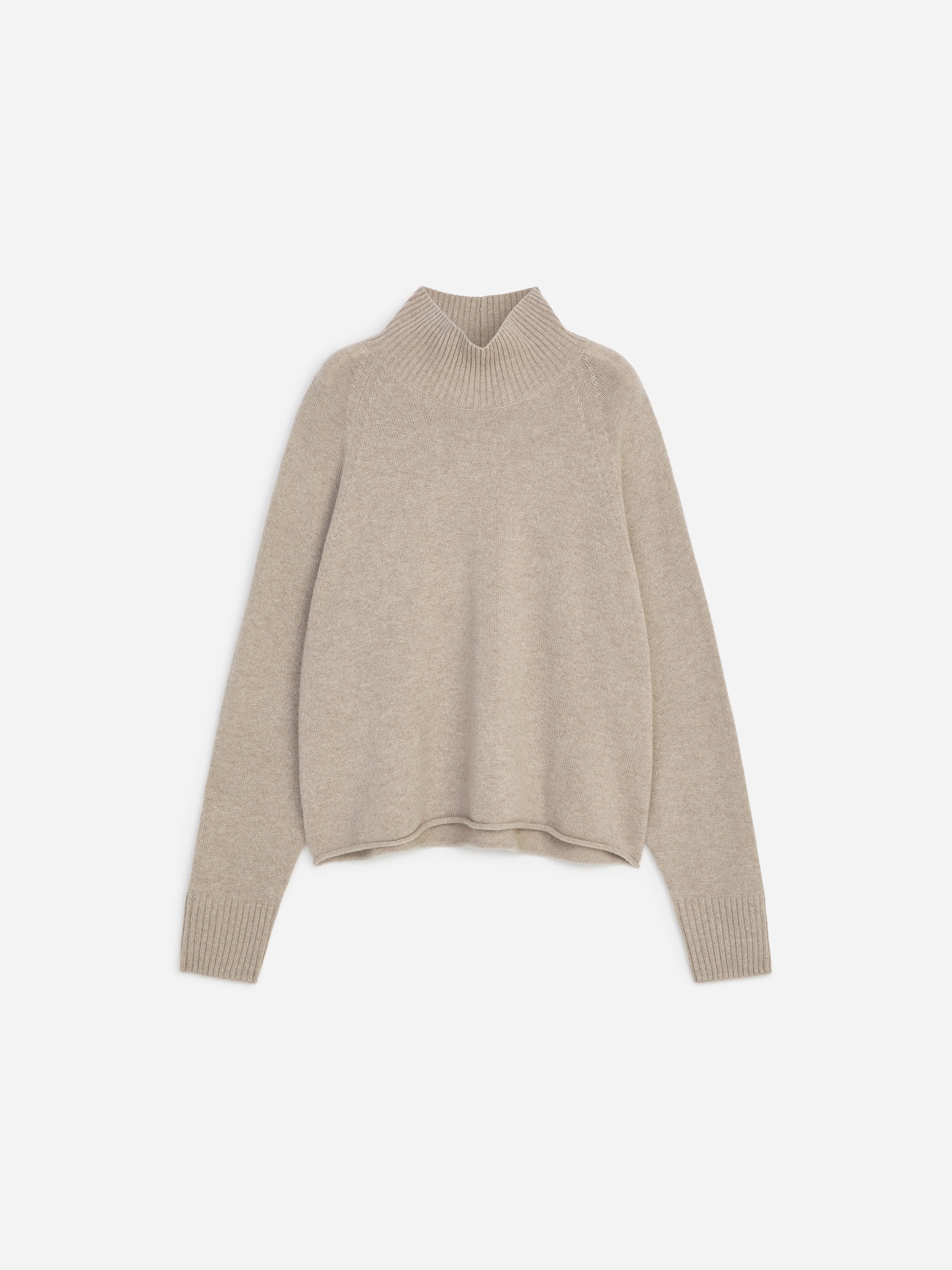 Cashmere Roll-neck Jumper - Beige - Regular fit - women - StillMedia/DescriptiveStillLife - 1