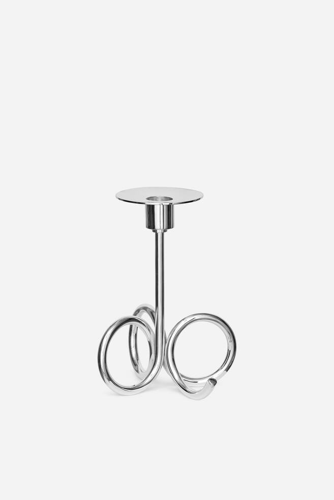 Silverpläterad ljusstake - Silver - 1