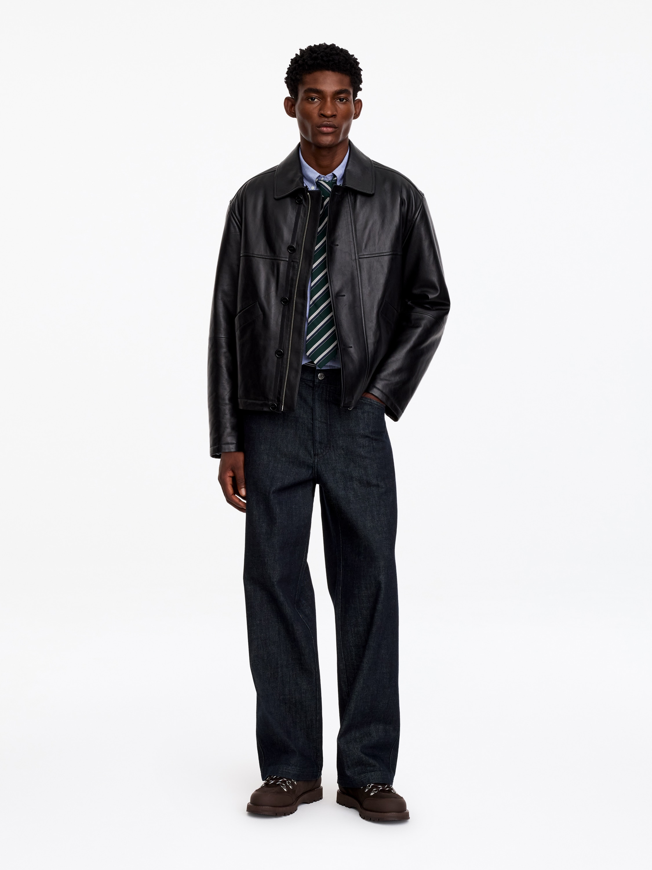 Wijde utility broek - Donkerblauw