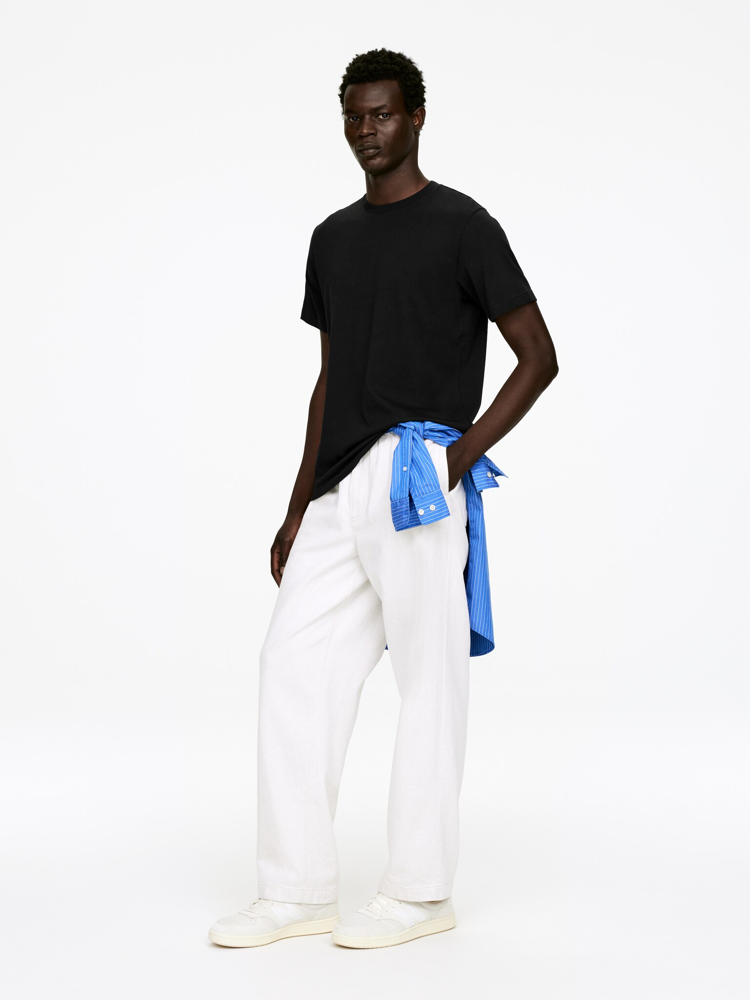 Regular T-shirt (170 g/m²) - Sort/Hvid/Mørkeblå/Gråmeleret/Kakigrøn - 4