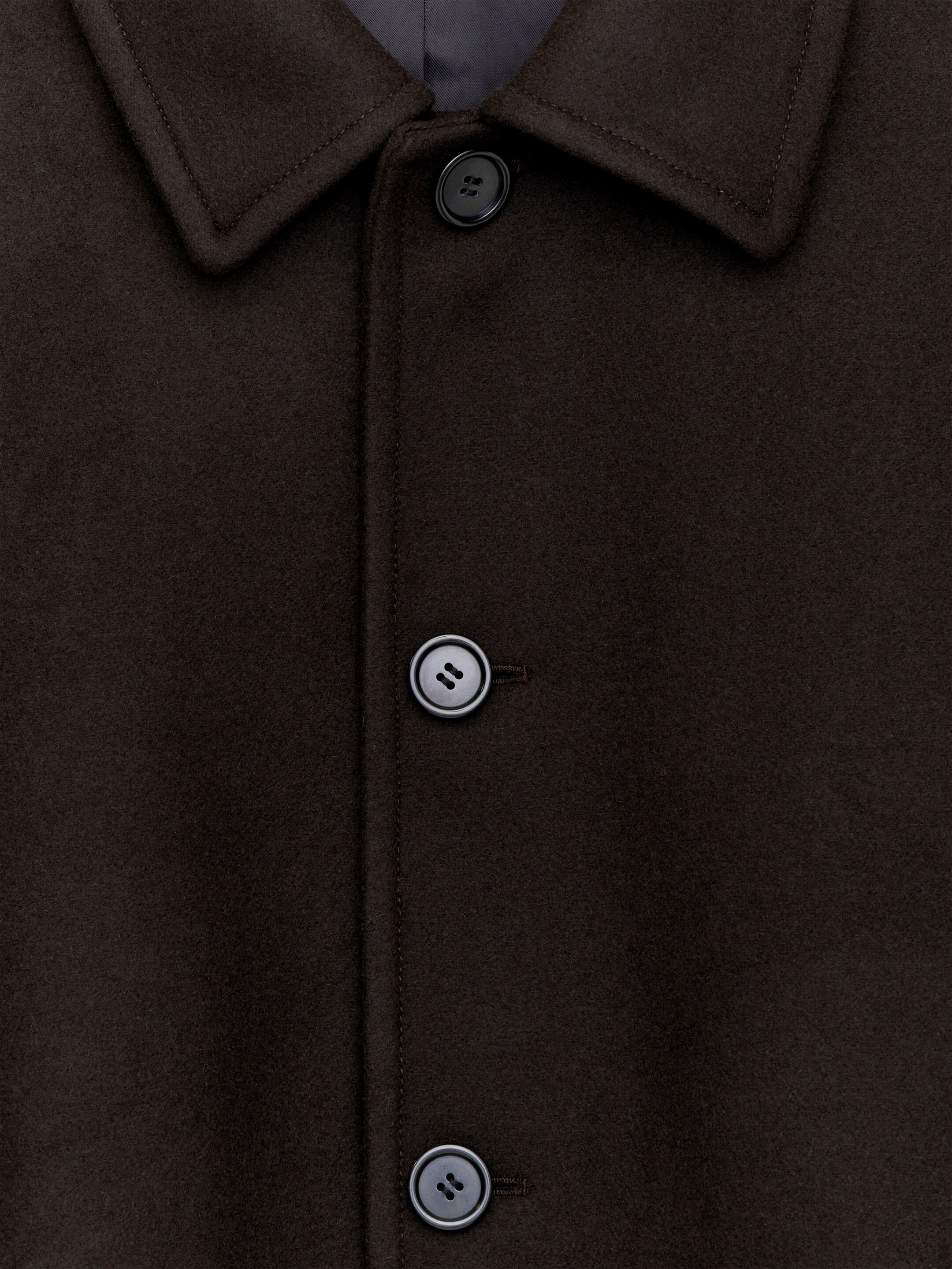 Ver imagem maior: Casaco de lã dupla face - Castanho escuro - HOMEM | H&M PT 6