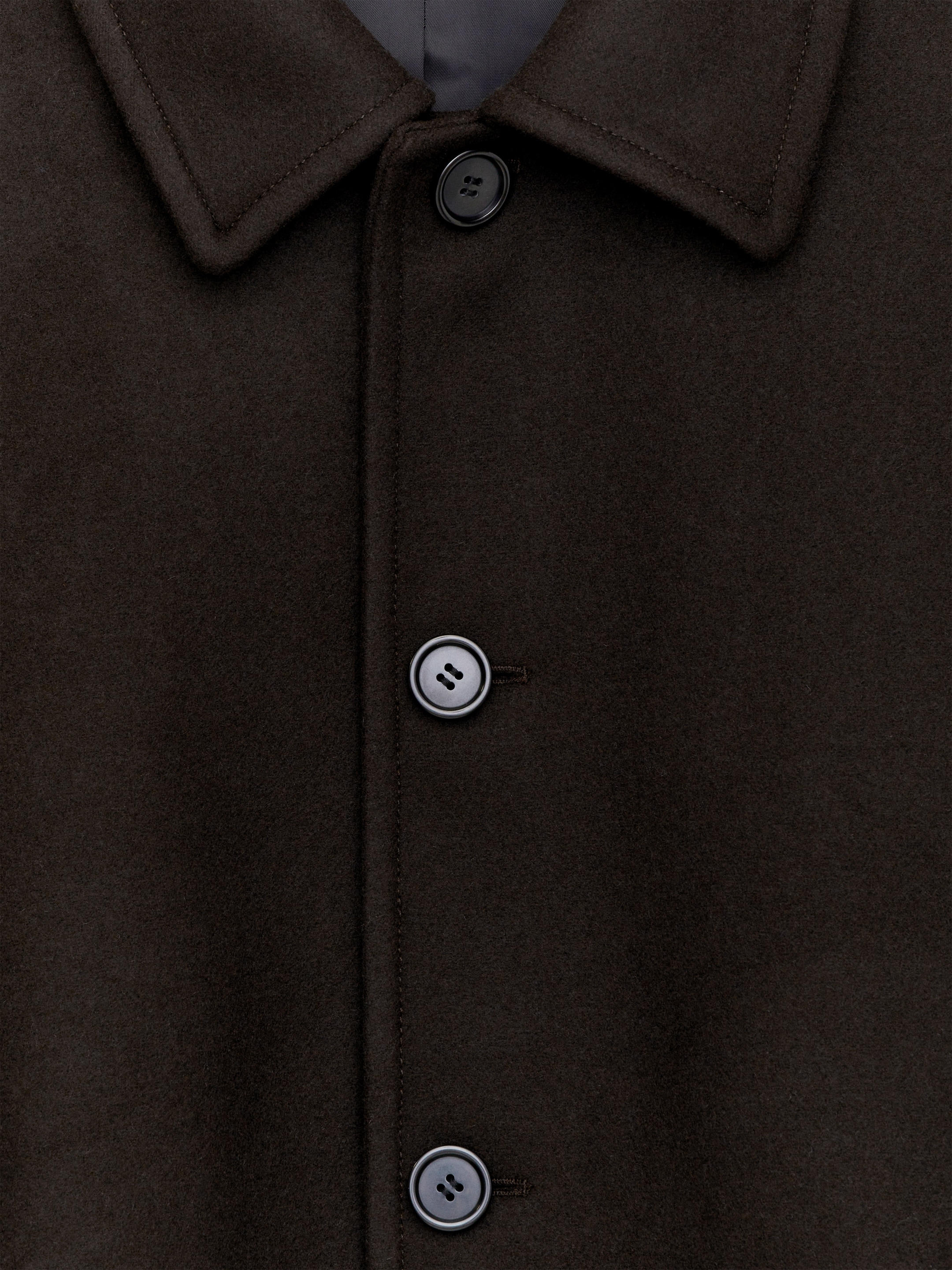 Manteau en laine mélangée doublée - Marron foncé - Oversized - Homme - StillMedia/DescriptiveDetail - 2
