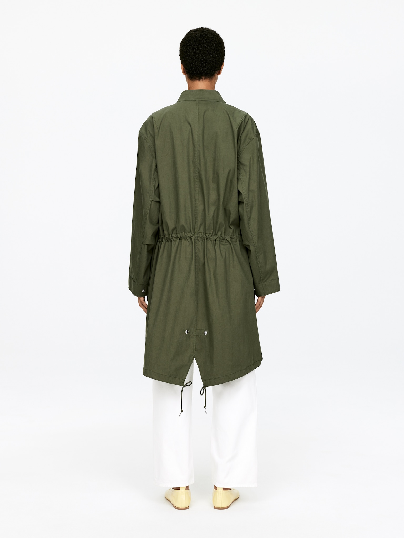 Parka non doublée coupe queue de poisson - Vert kaki - 4