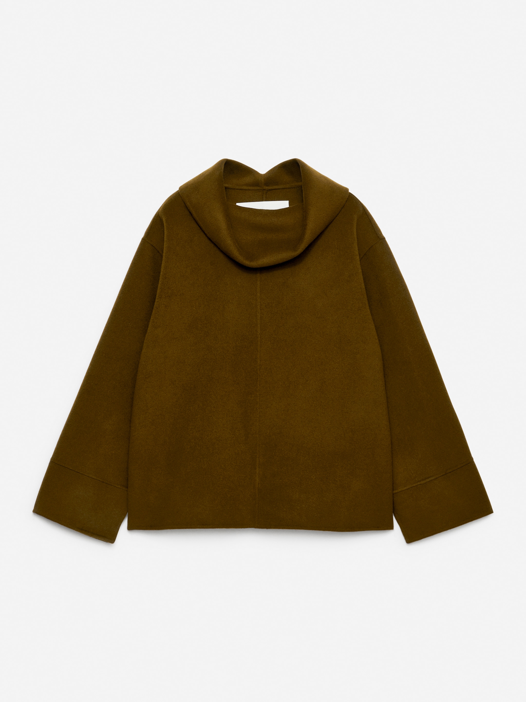 Se større billede: Doublé-top i uldblend - Olivengrøn - DAME | H&M DK 1