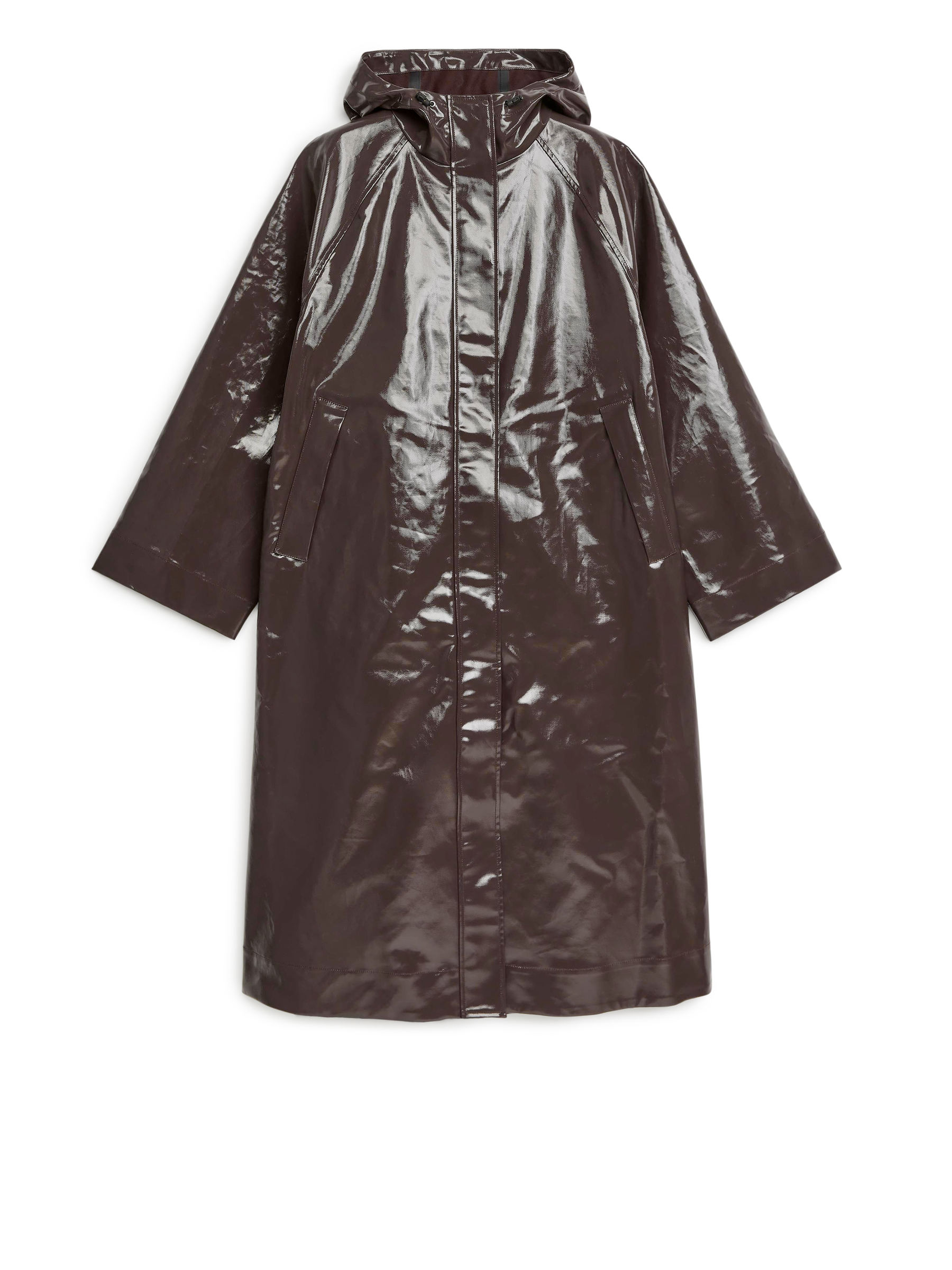 Mantel aus beschichtetem Canvas - Dunkelbraun - Relaxed Fit - Damen - StillMedia/DescriptiveStillLife - 2