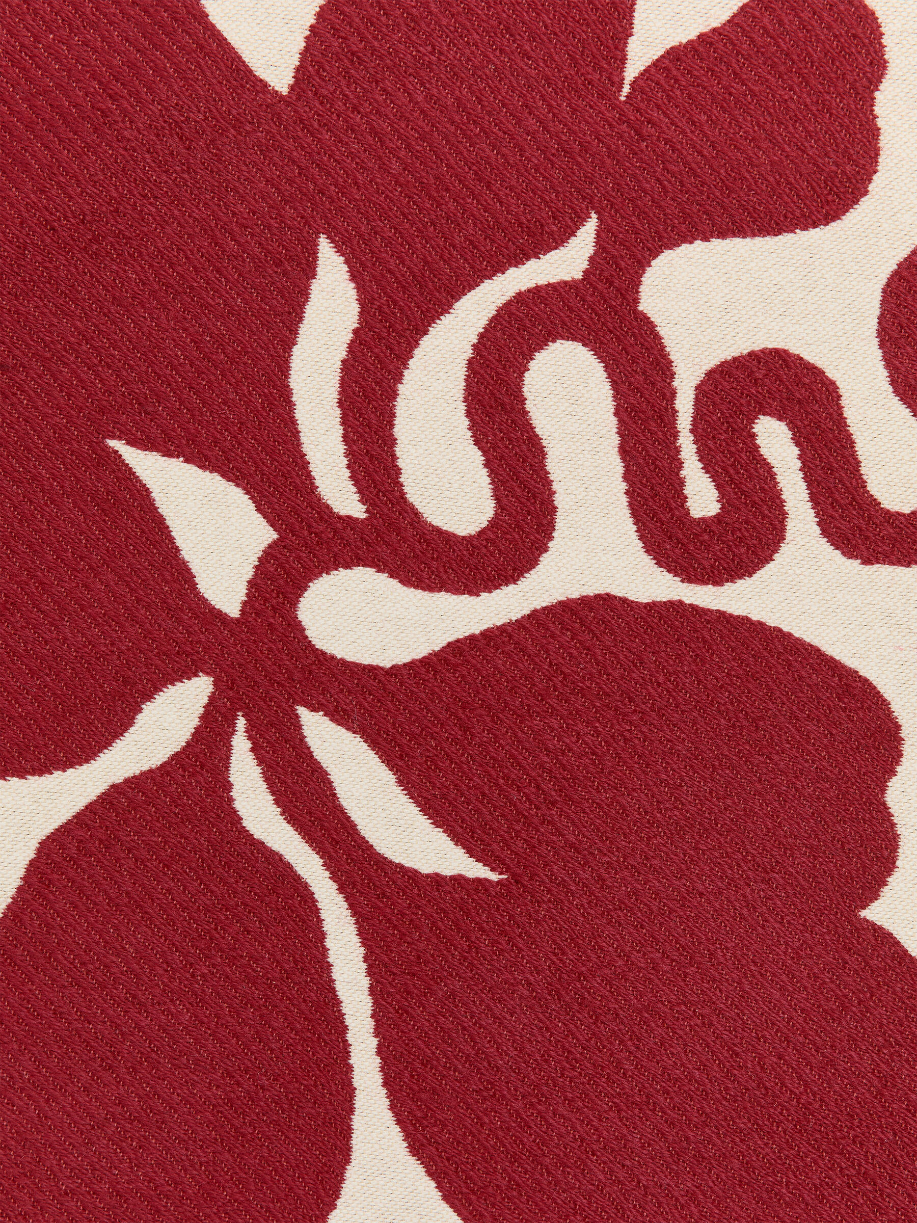 Cotton Wool Cushion Cover 50 x 50 cm - Off White/Dark Red - Homeware - StillMedia/DescriptiveDetail - 1
