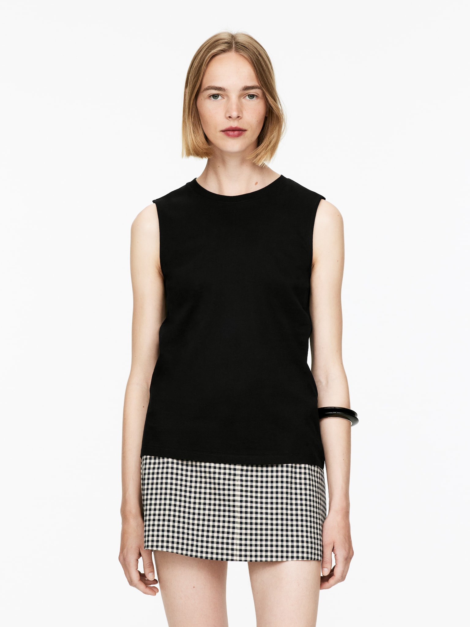 Débardeur ample - Noir/Rouge/Blanc/Noir/blanc cassé - 1