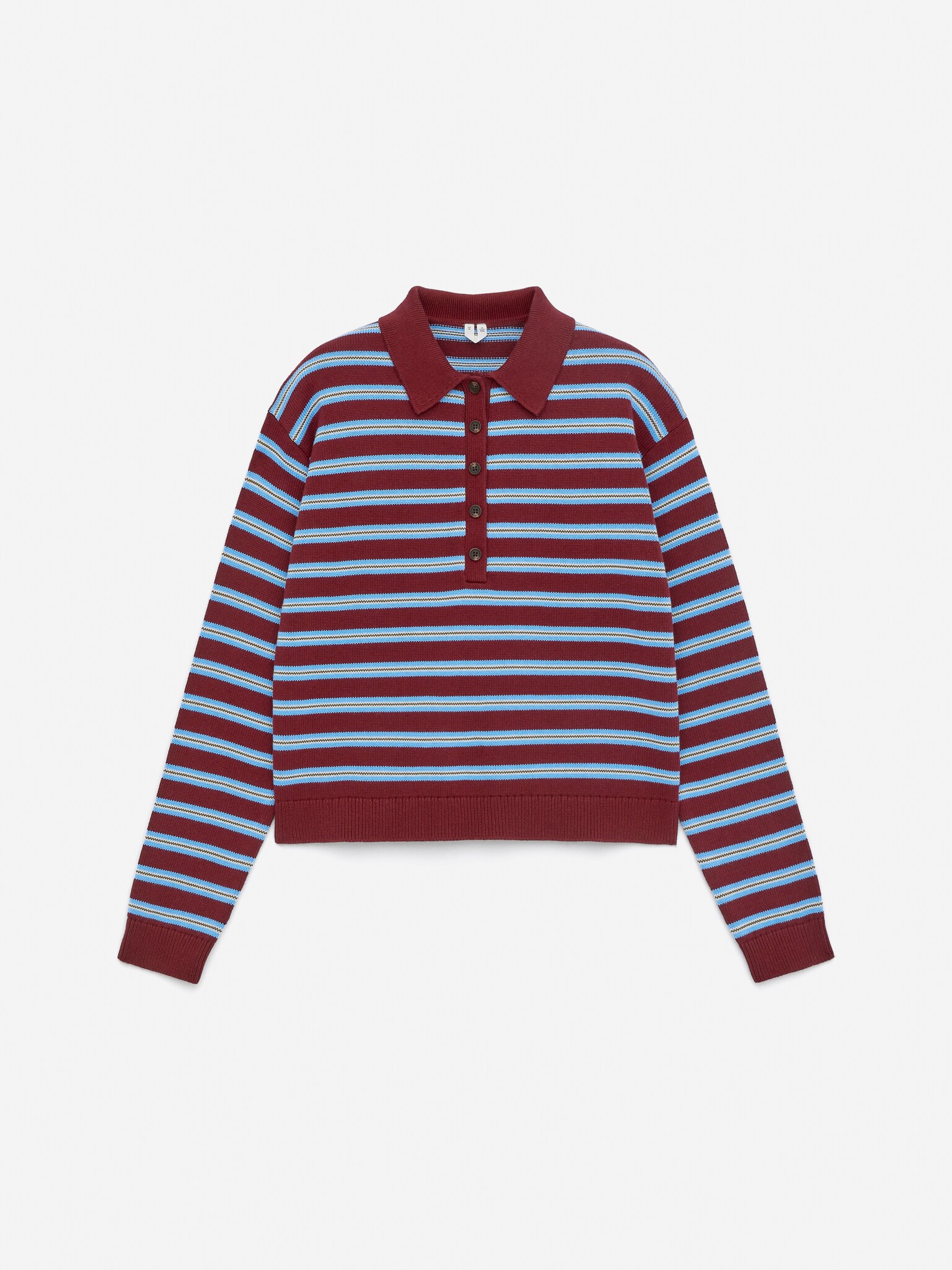 Polo en maille - Bordeaux/Bleu - 2