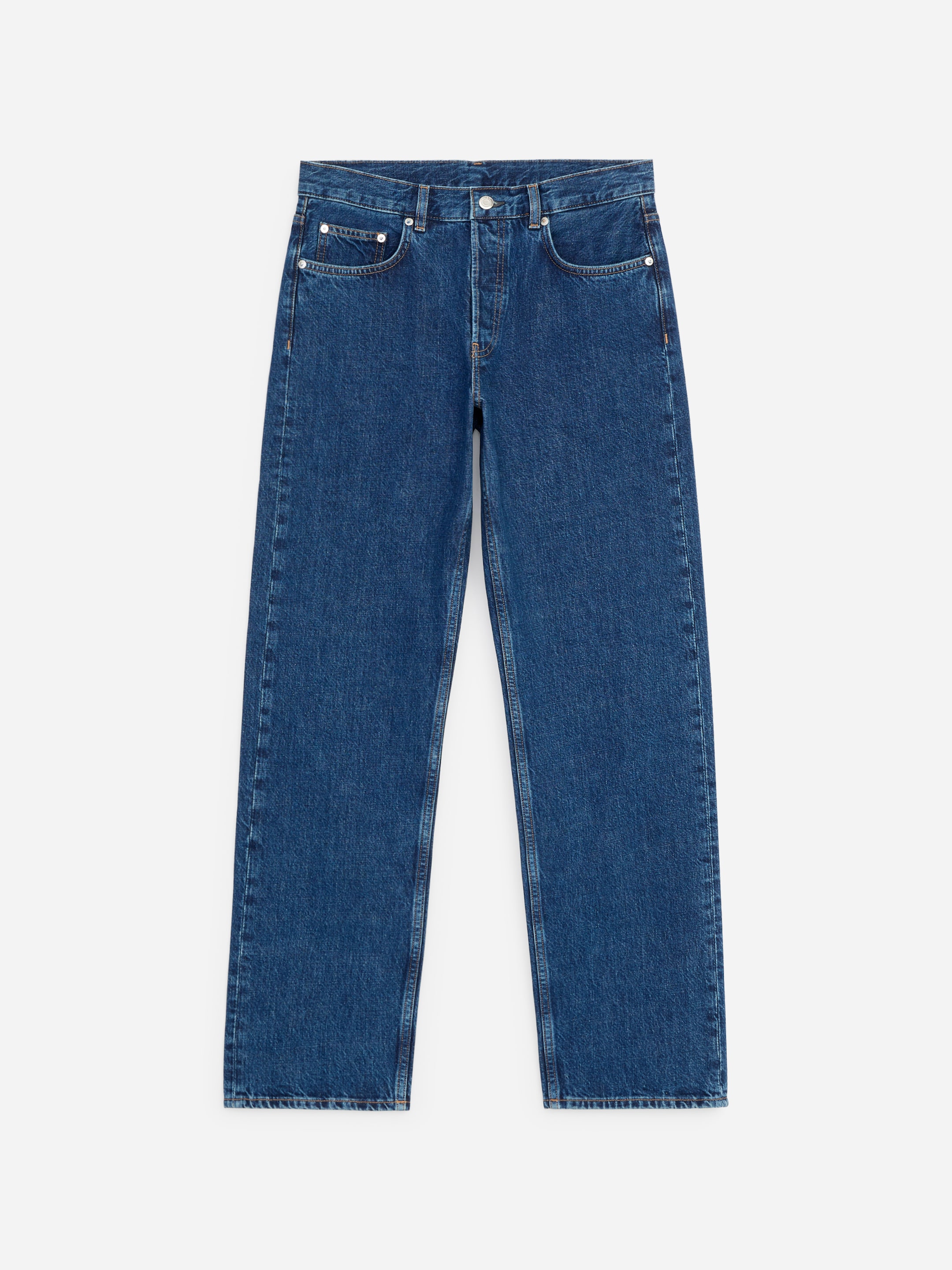 OCEAN Loose Straight Jeans-Blue-20715