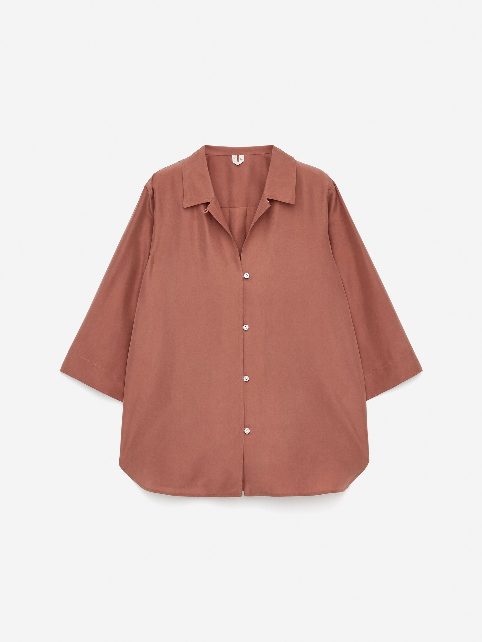 Legere Seidenbluse - Rostrot