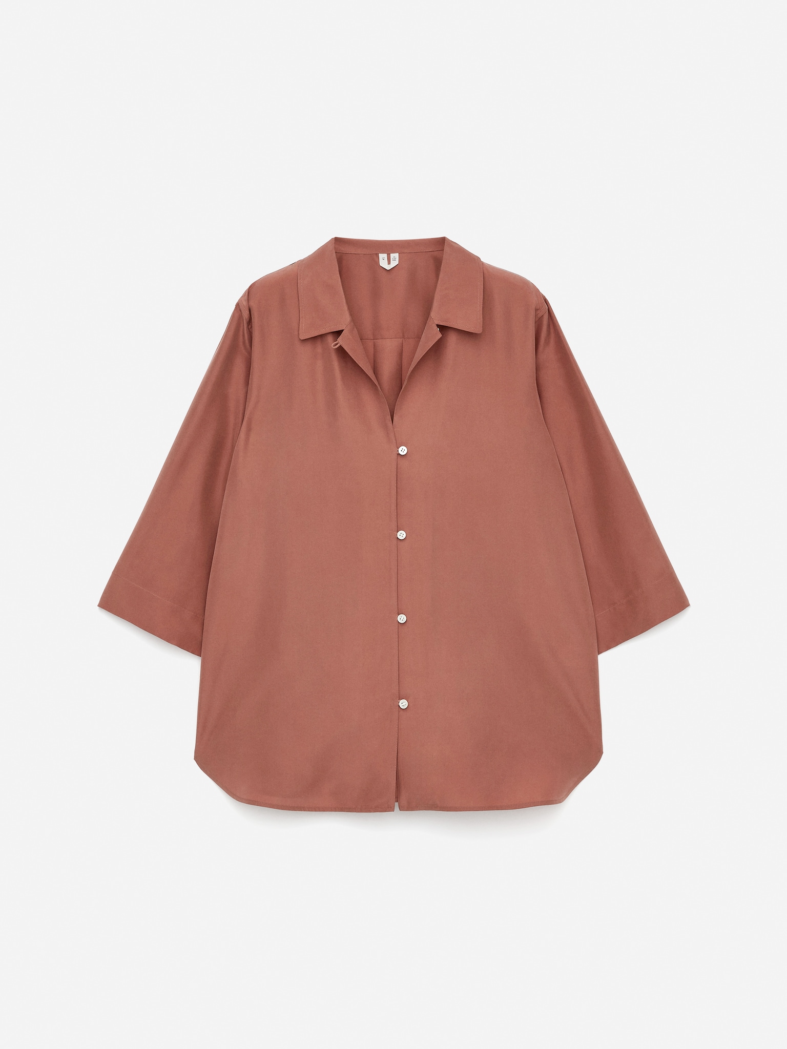 Legere Seidenbluse - Rostrot