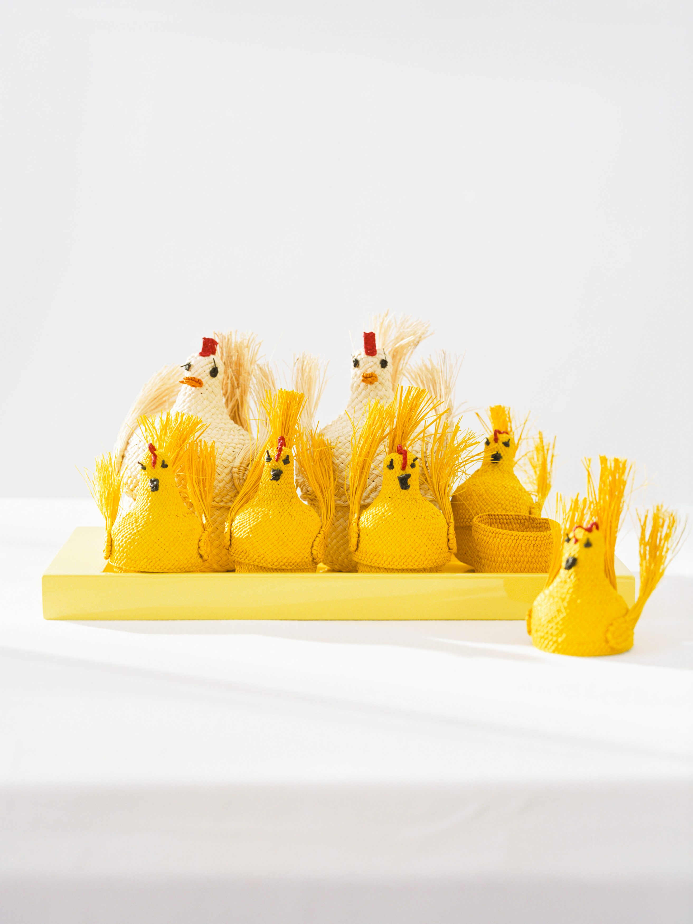 Plateau laqué 39 x 20 cm - Jaune