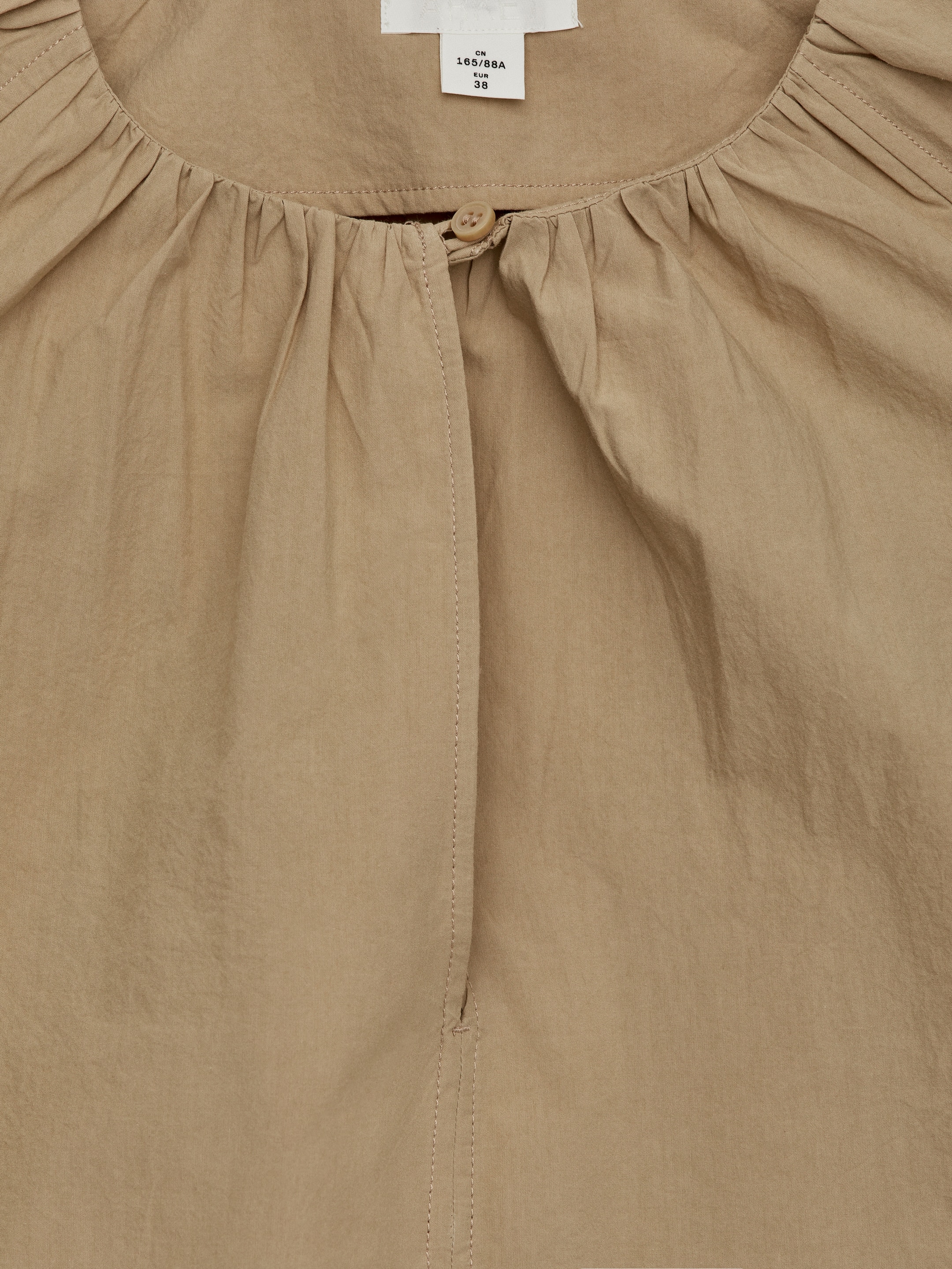 Haut froncé en coton - Beige - Regular fit - Femme - StillMedia/DescriptiveDetail - 1