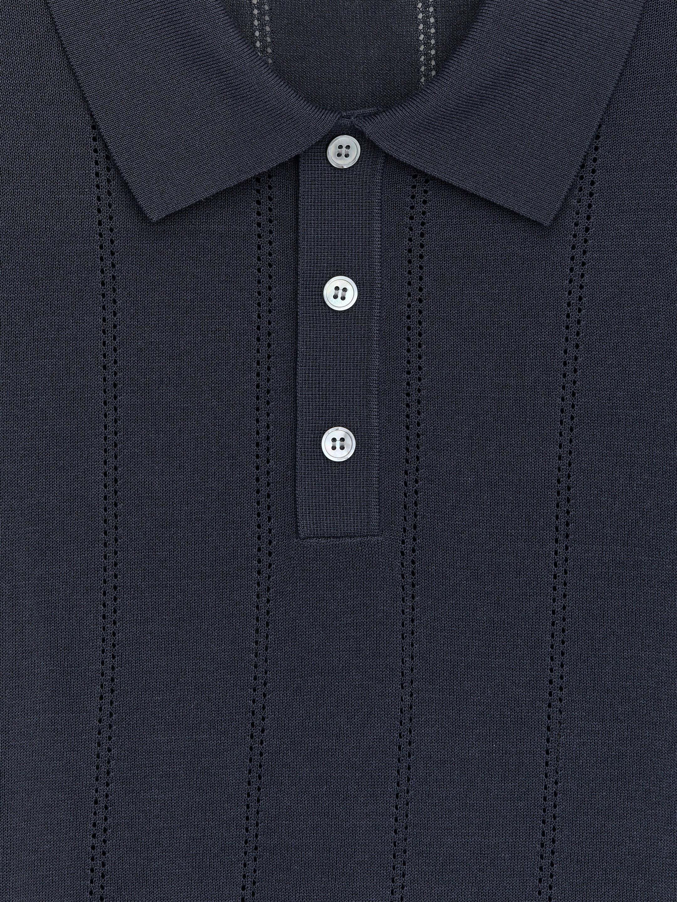 Vezi imaginea mai mare: Tricou Polo Pointelle - Albastru închis - BĂRBAŢI | H&M RO 2