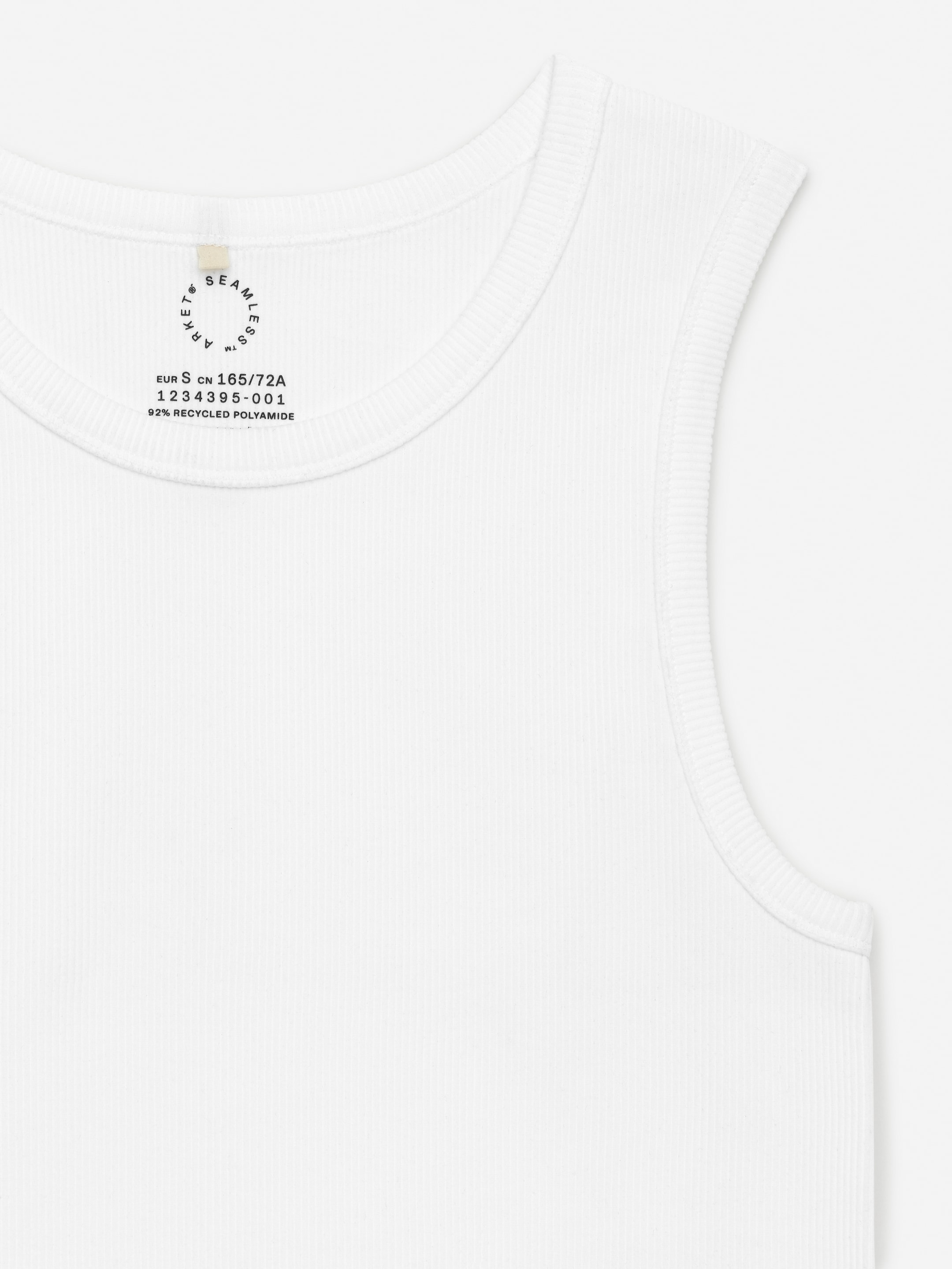 Ribbed Seamless Tank Top - White - Slim fit - Women - StillMedia/DescriptiveDetail - 2