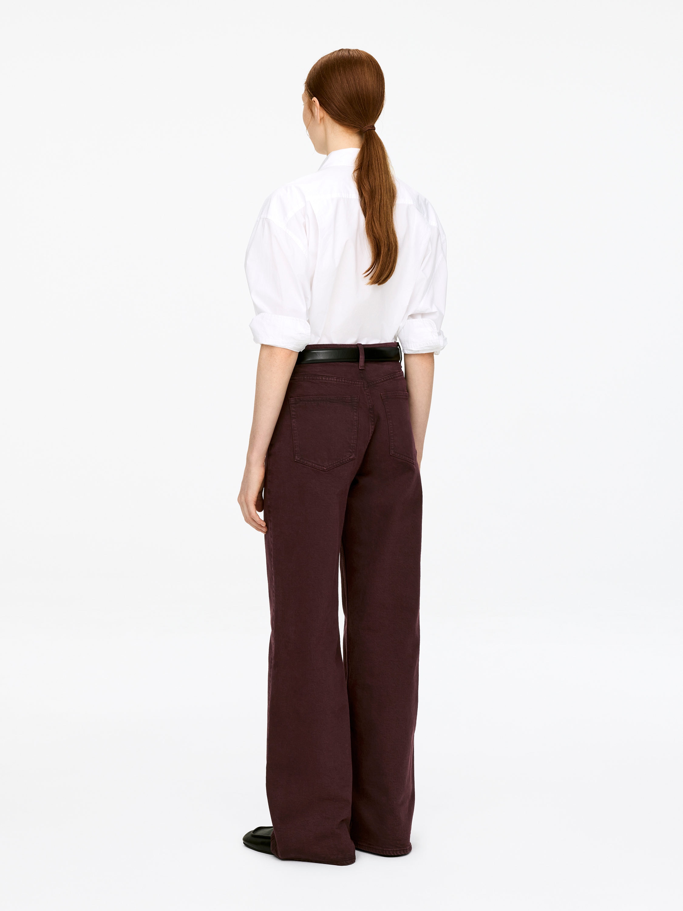 LUPINE Flared Jeans - Burgundy - Slim fit - Women - StillMedia/Lookbook - 5