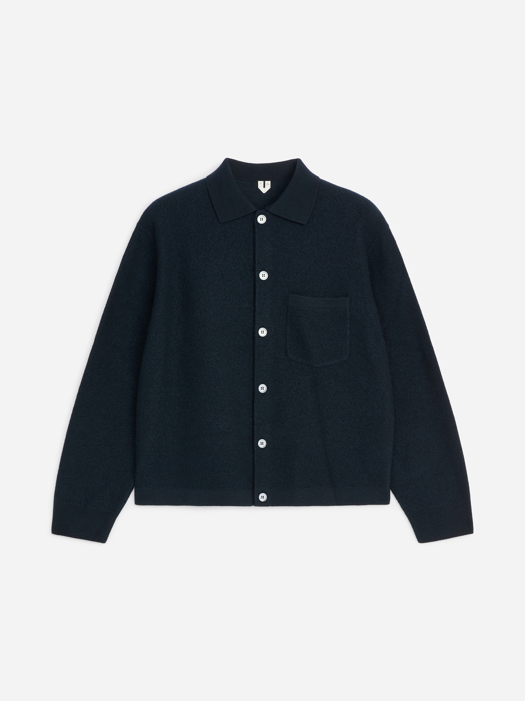 Boiled Wool Cardigan - Dark Blue - Regular fit - Men - StillMedia/DescriptiveStillLife - 7