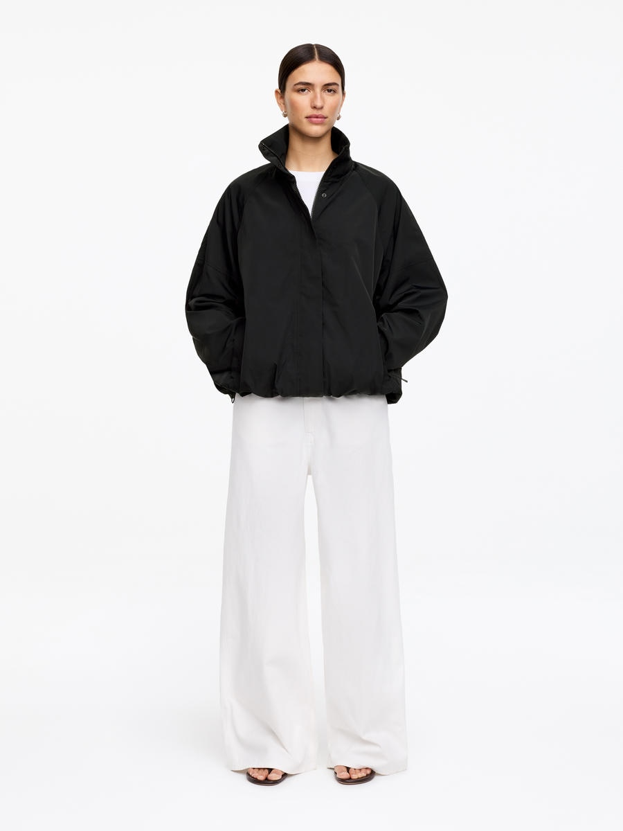 ARKET Women's  Drawstring Windbreaker Black,  size M