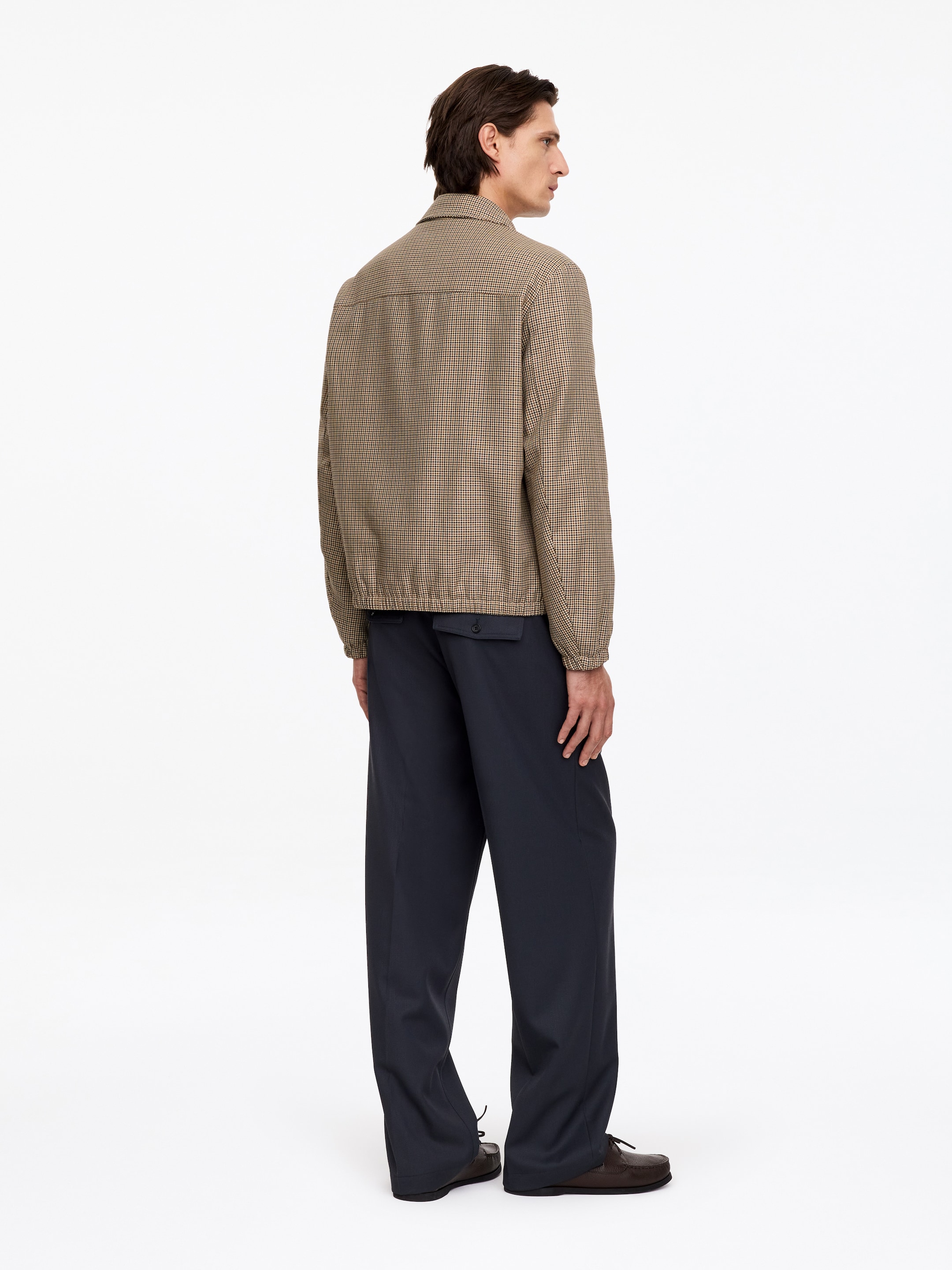 Short Cotton Jacket - Brown/Checkered - Regular fit - men - StillMedia/Lookbook - 4