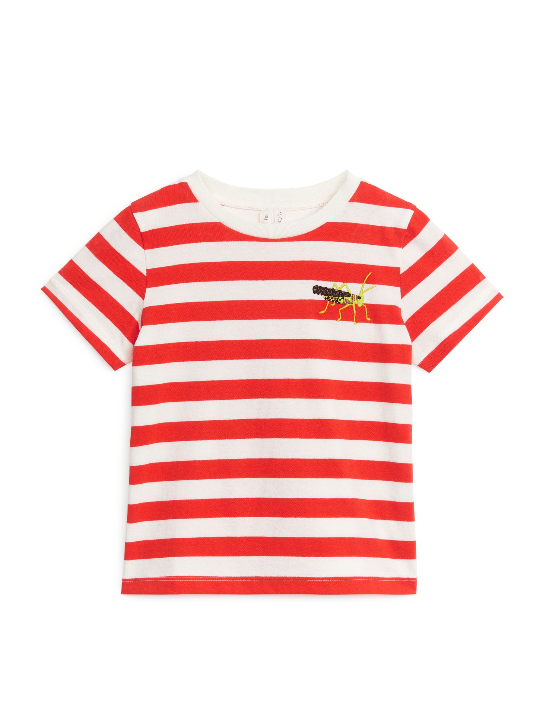 T-Shirt mit Insektenaufnäher - Orange/Grashüpfer - Regular Fit - Kinder - StillMedia/DescriptiveStillLife - 3