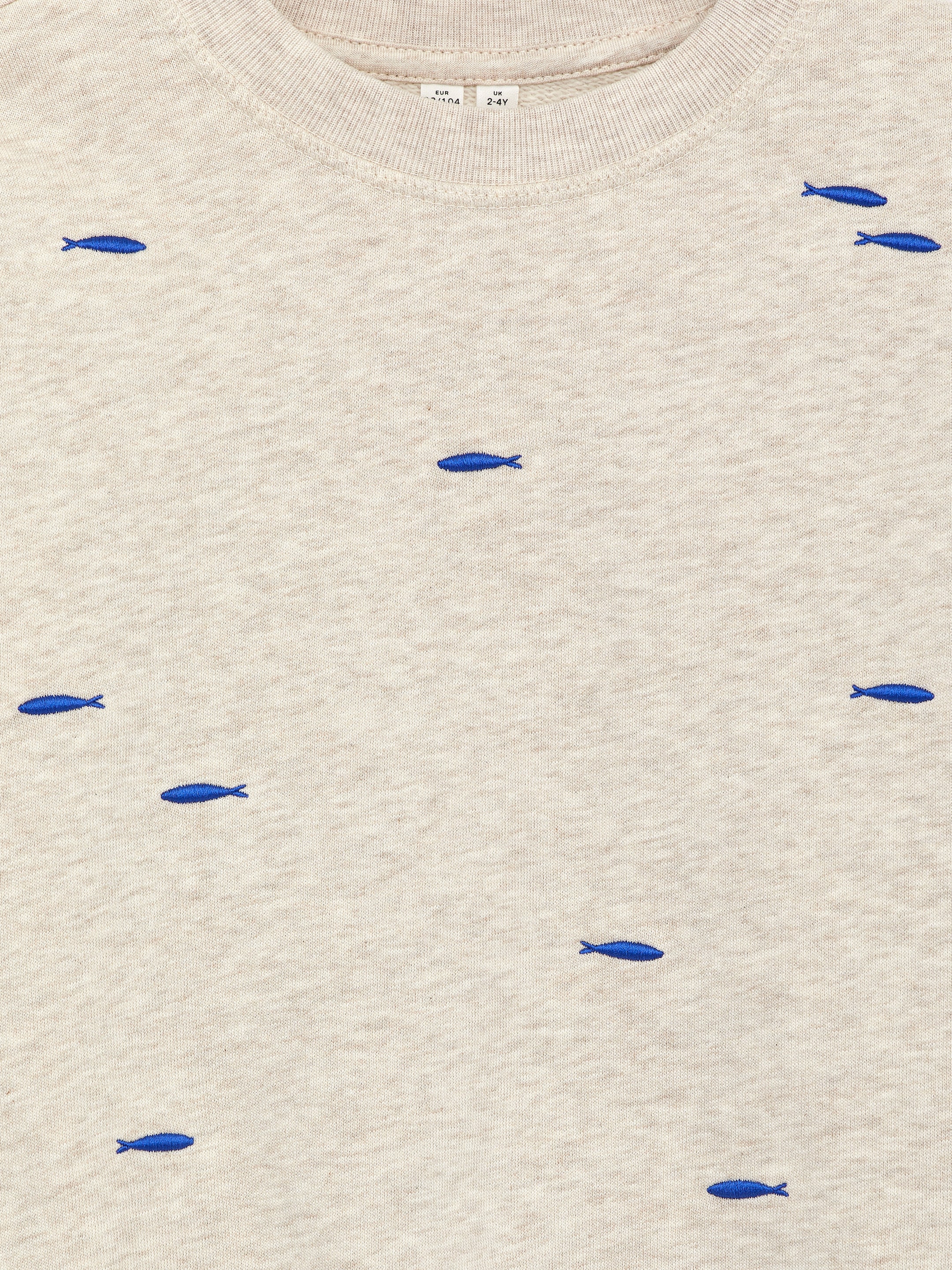 Sweat brodé - Avoine chiné/Poisson bleu - Regular fit - children - StillMedia/DescriptiveDetail - 1