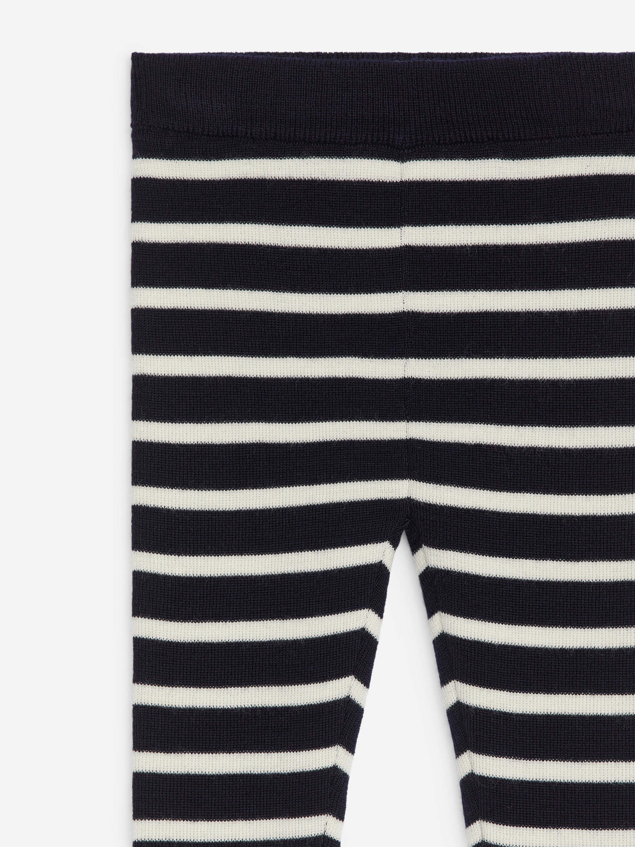 Leggings i merinoull - Mörkblå/off-white - Regular fit - Children - StillMedia/DescriptiveDetail - 2