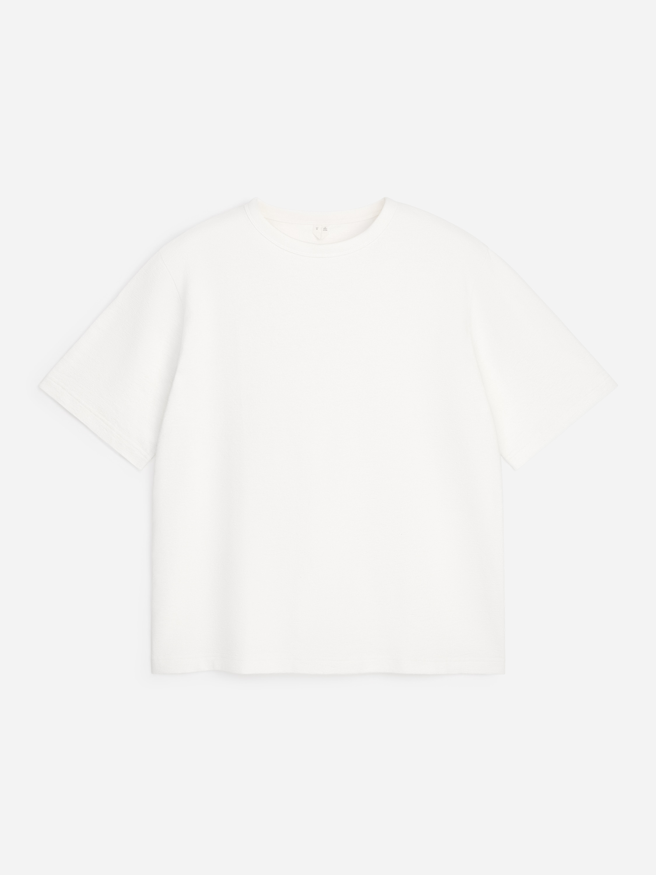 Lockeres Bouclé-T-Shirt - Cremeweiß/Knallblau/Dunkelblau/Streifen