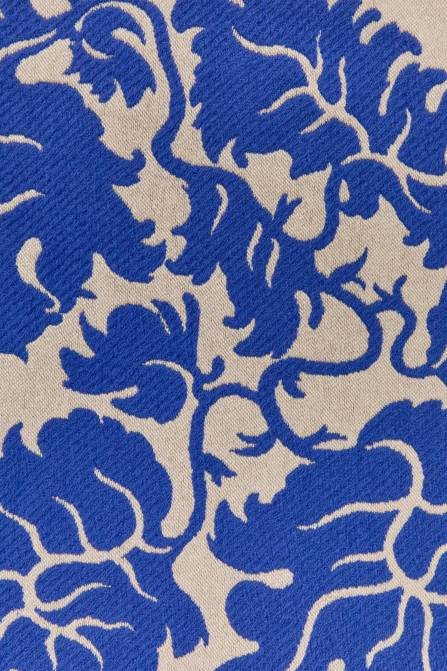 Κεντημένο Κάλυμμα Μαξιλαριού 50x50 cm - Μπλε/Μπεζ - 2