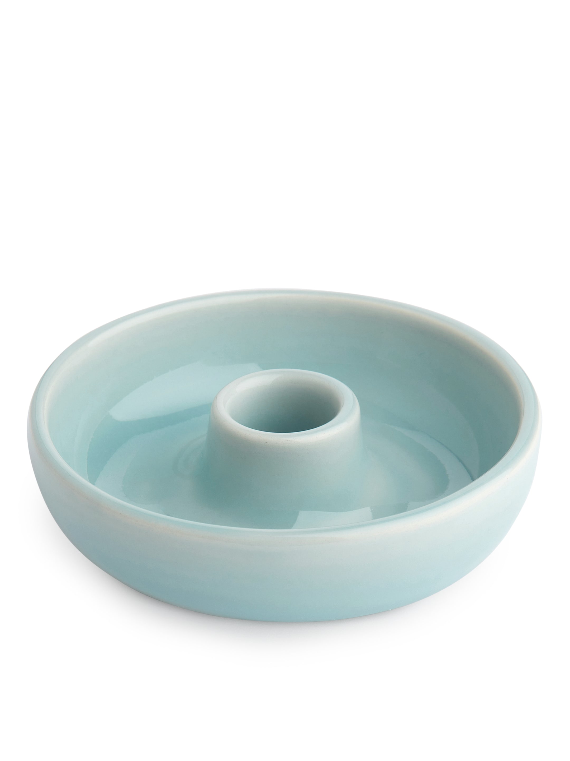 View larger image: Stoneware Candle Holder 10.5 cm - Light Blue - Home All | H&M GB 1
