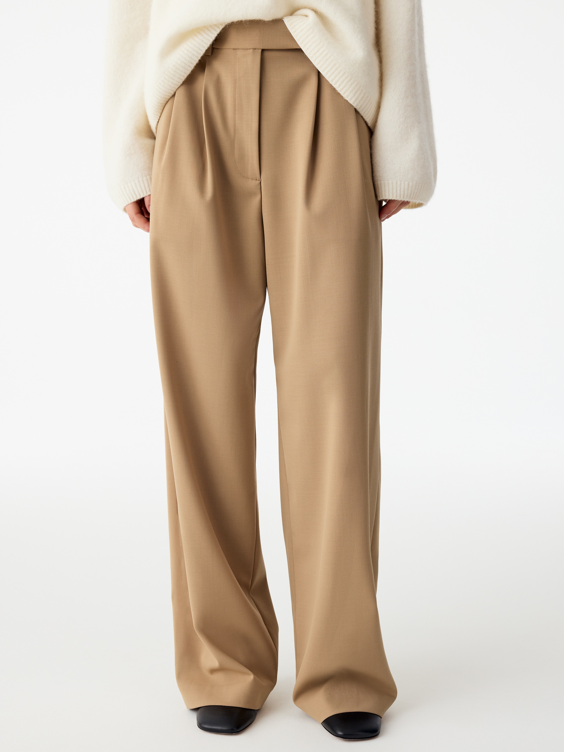 Elegante Hose aus Wollmischung - Beige - Relaxed Fit - women - StillMedia/Lookbook - 10