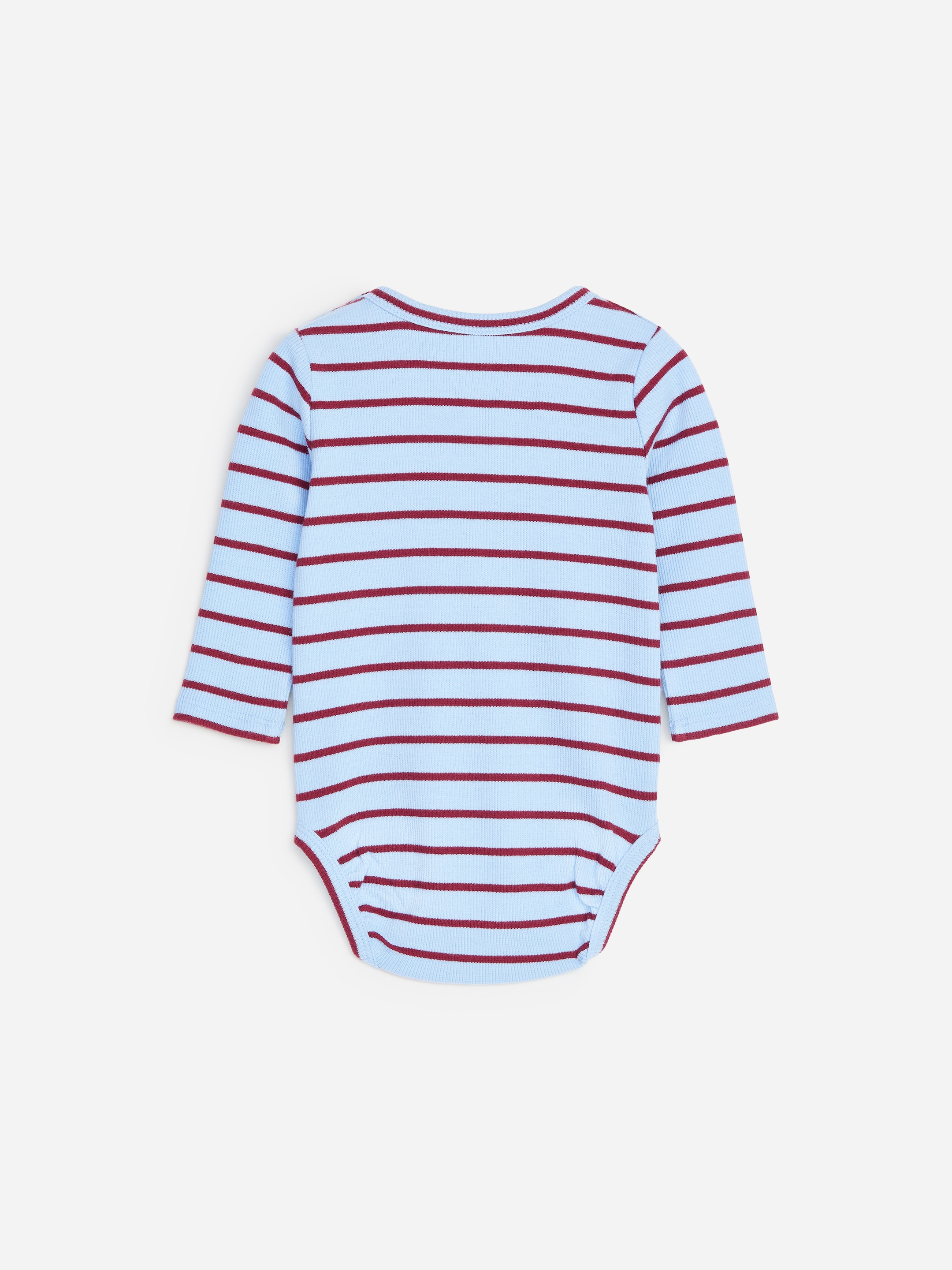 Gerippter Langarmbody - Hellblau/Burgunderrot - children - StillMedia/DescriptiveStillLife - 2