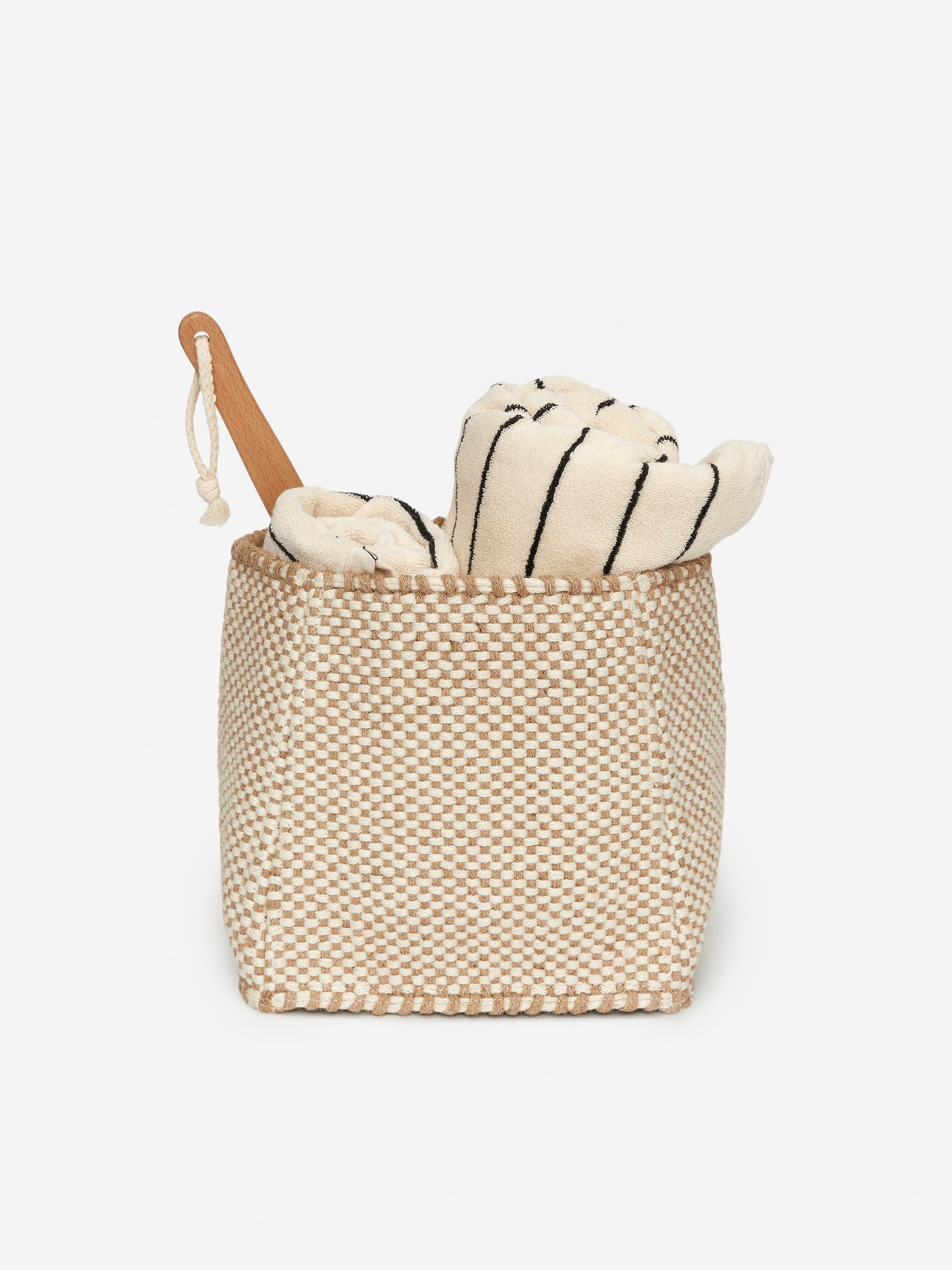 Grotere afbeelding bekijken: Jute Storage Basket 25 cm - Beige/Off White - HOME | H&M BE 3