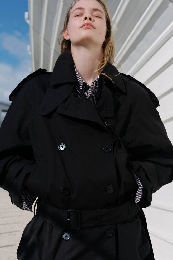Chaqueta estilo trench-Negro - 7
