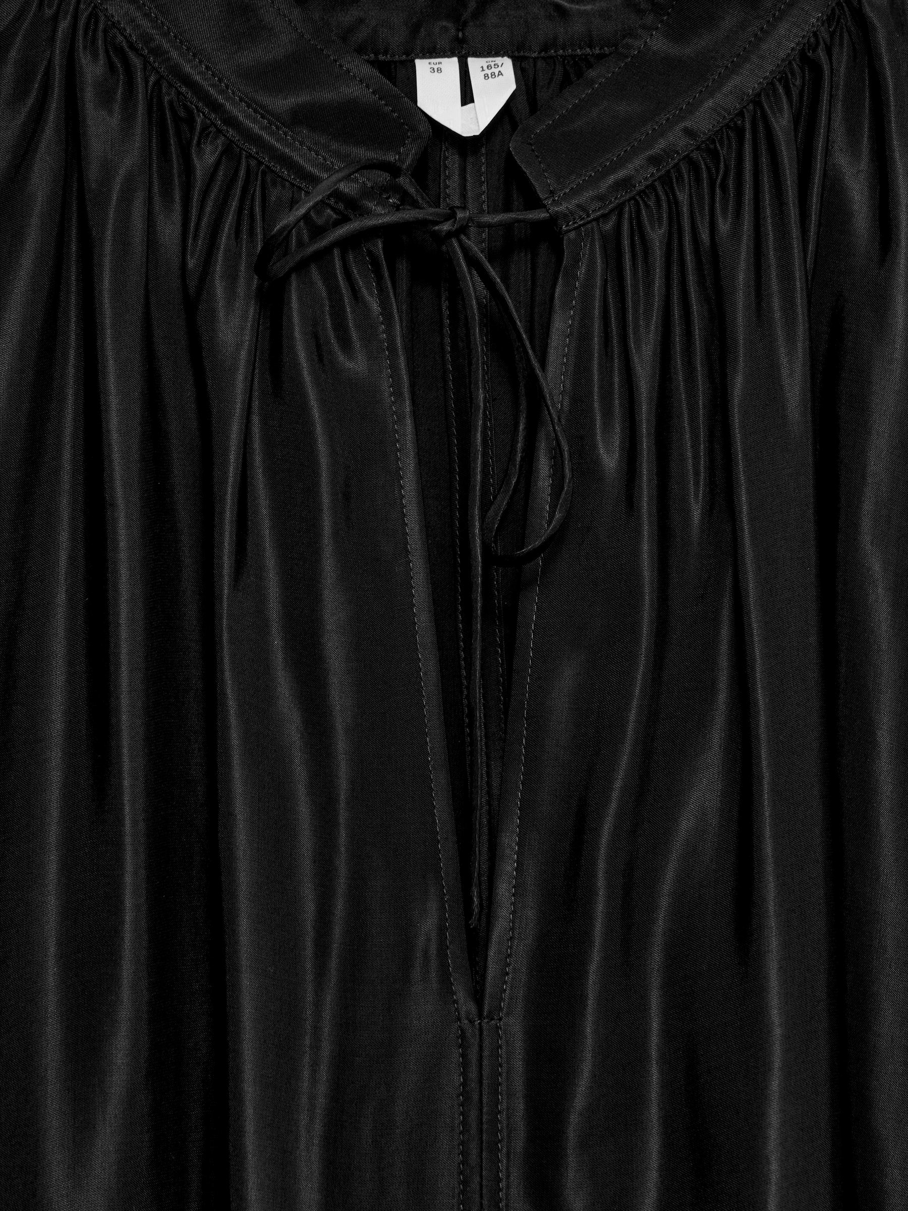 Bluse mit Raffung und Stockholm-Print - Schwarz - Loose Fit - Damen - StillMedia/DescriptiveDetail - 2