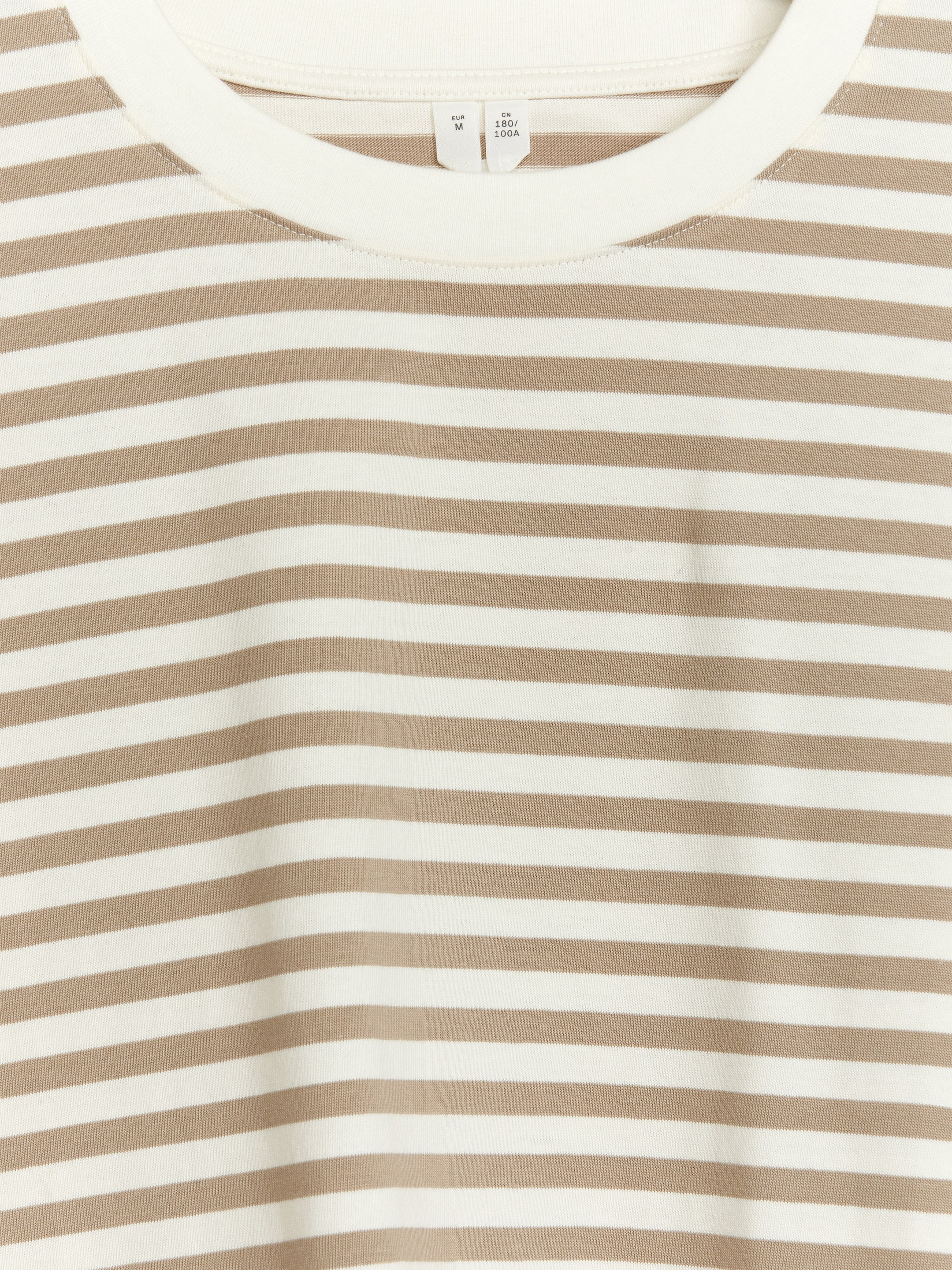 T-shirt a righe - Beige/Bianco sporco - Loose fit - Men - StillMedia/DescriptiveDetail - 1