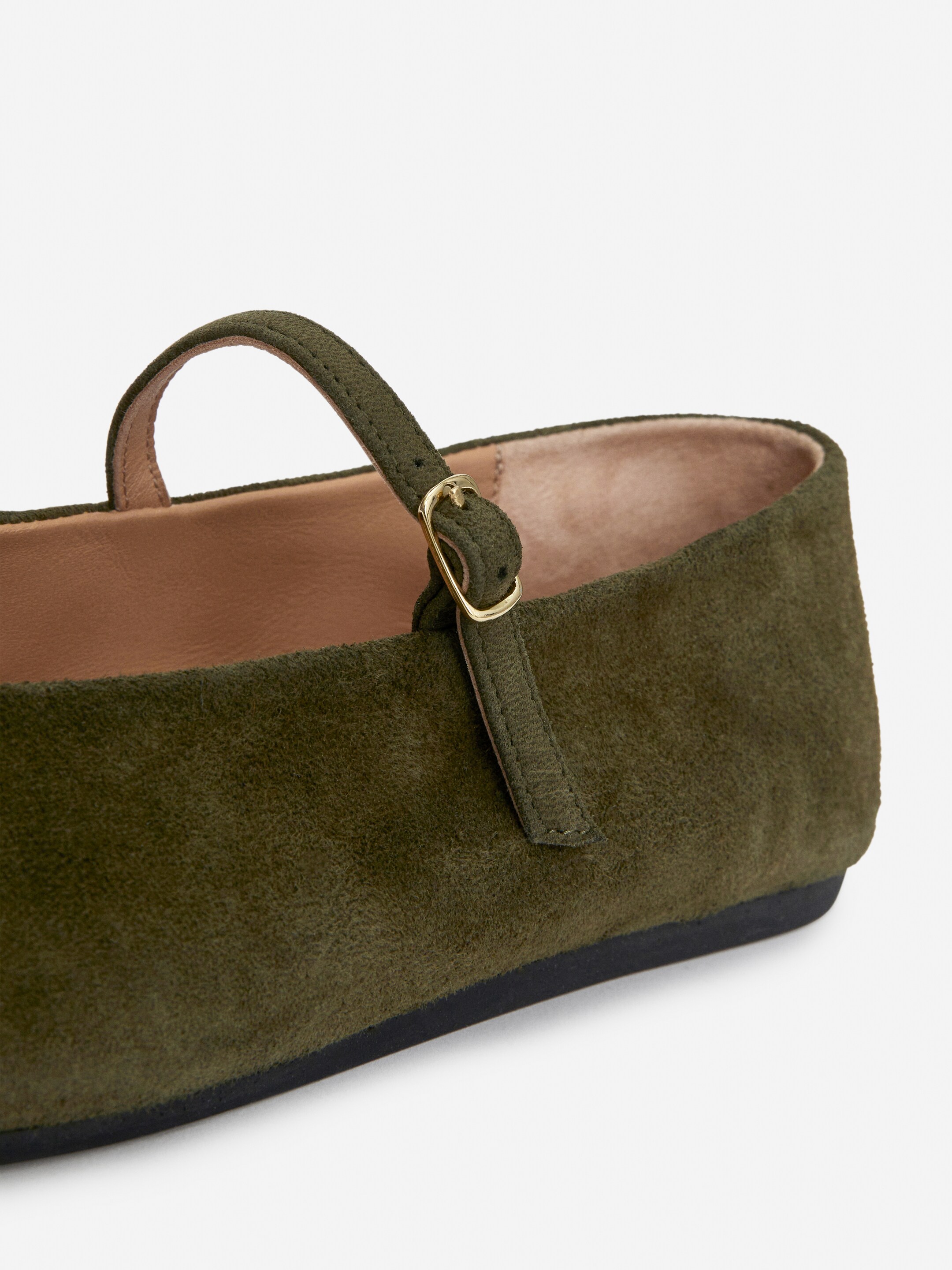 Größeres Bild anzeigen: Mary Janes aus Veloursleder - Khaki - Ladies | H&M AT 5