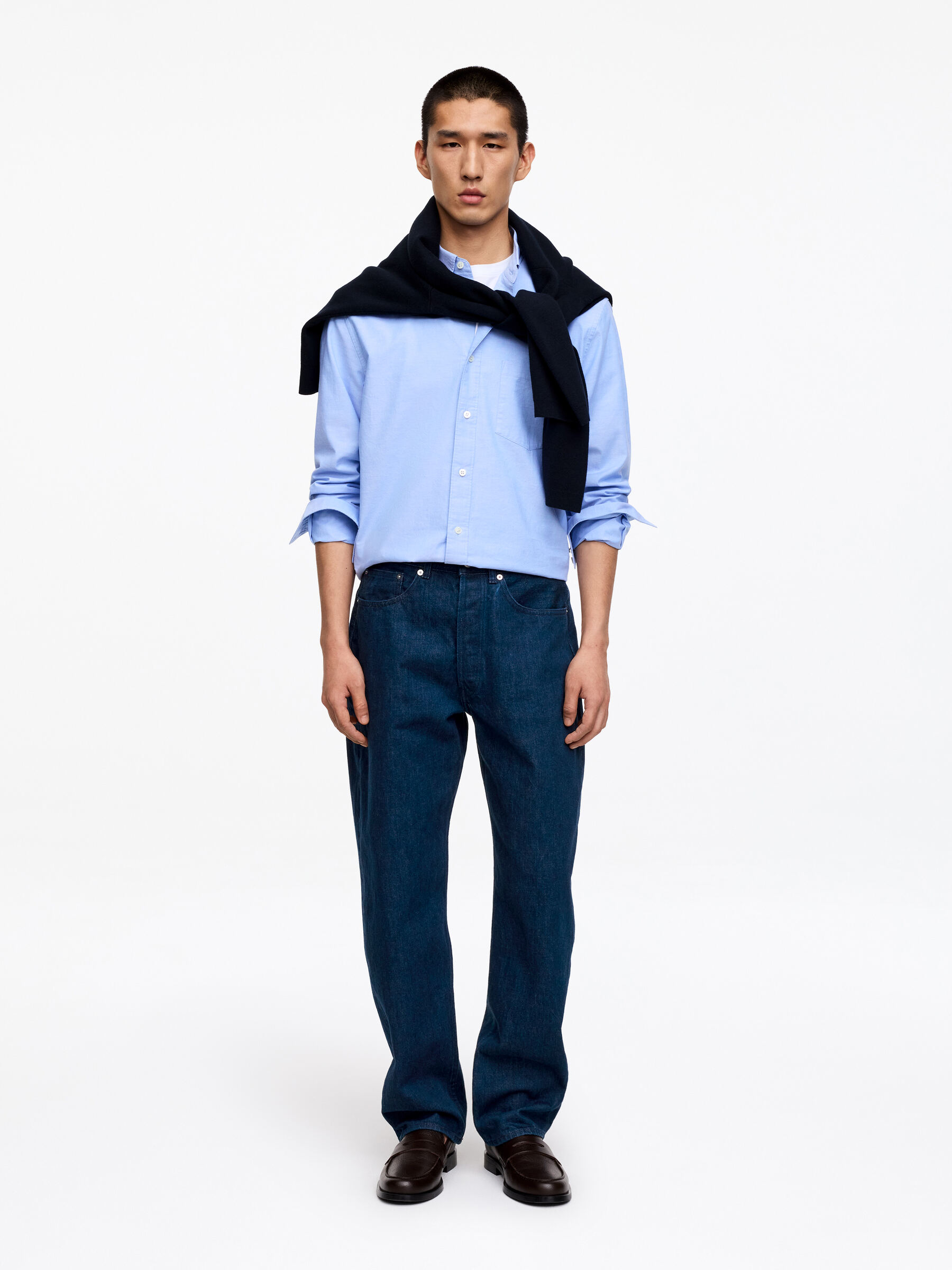 Vaqueros de pierna de barril relaxed fit CREEK-#2E3036-18447