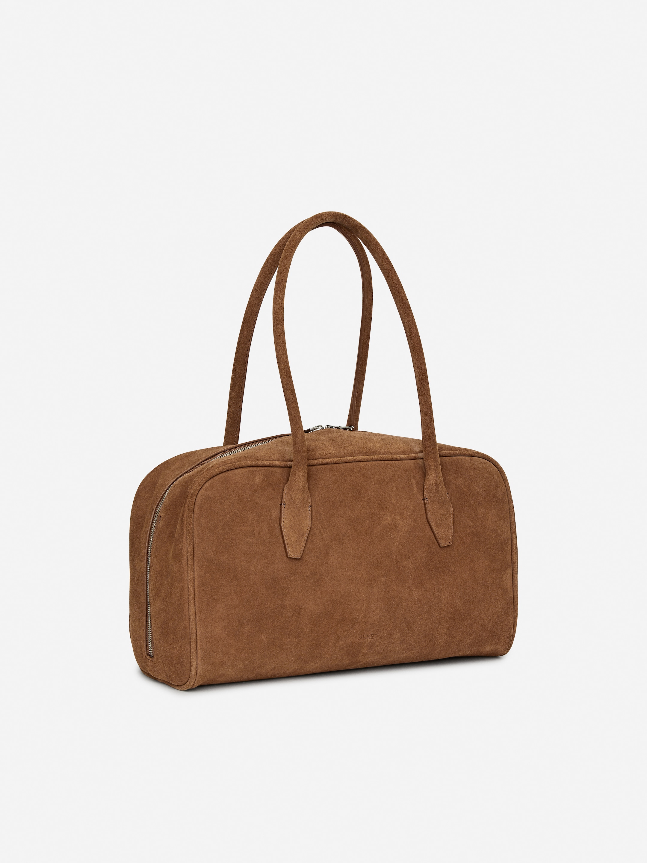 Sac de bowling en cuir suédé - Marron - Femme - StillMedia/DescriptiveStillLife - 5