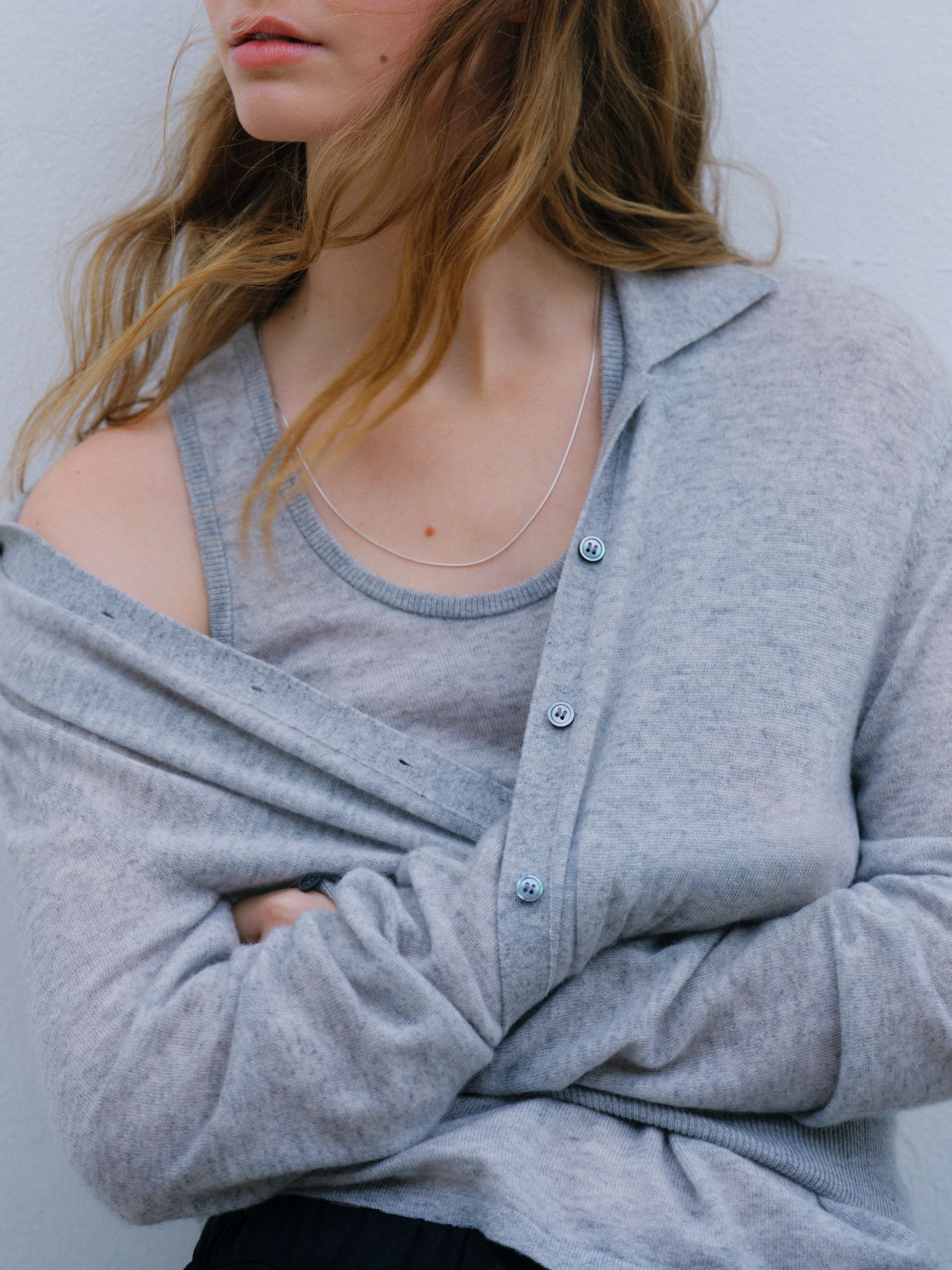 Strickjacke aus reinem Kaschmir-#C2C2C2-17953