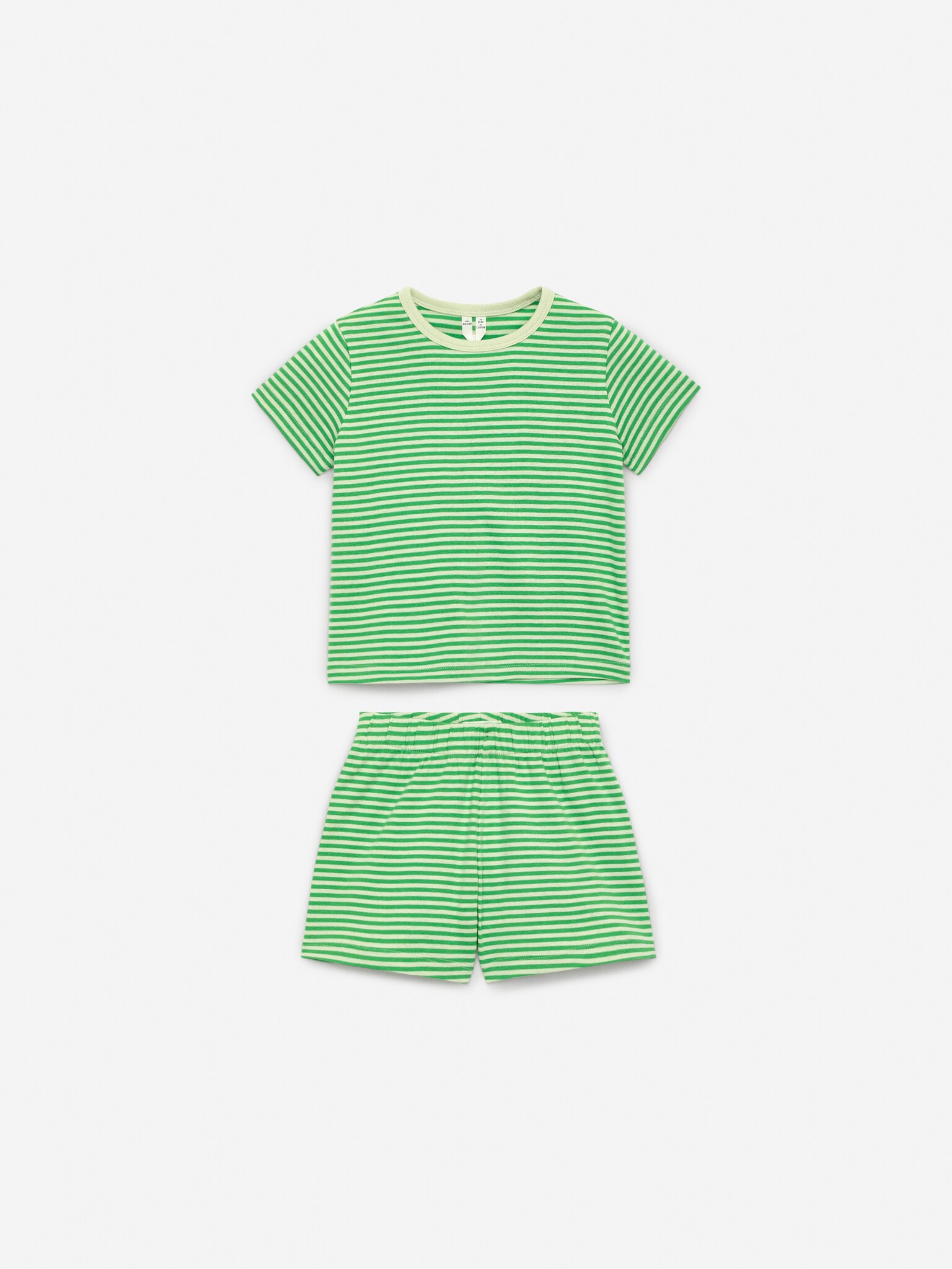 Short Jersey Pyjama Set - Green/Striped/Blue/White/Light Blue/White/Pink/Red Hearts/Lilac/Purple