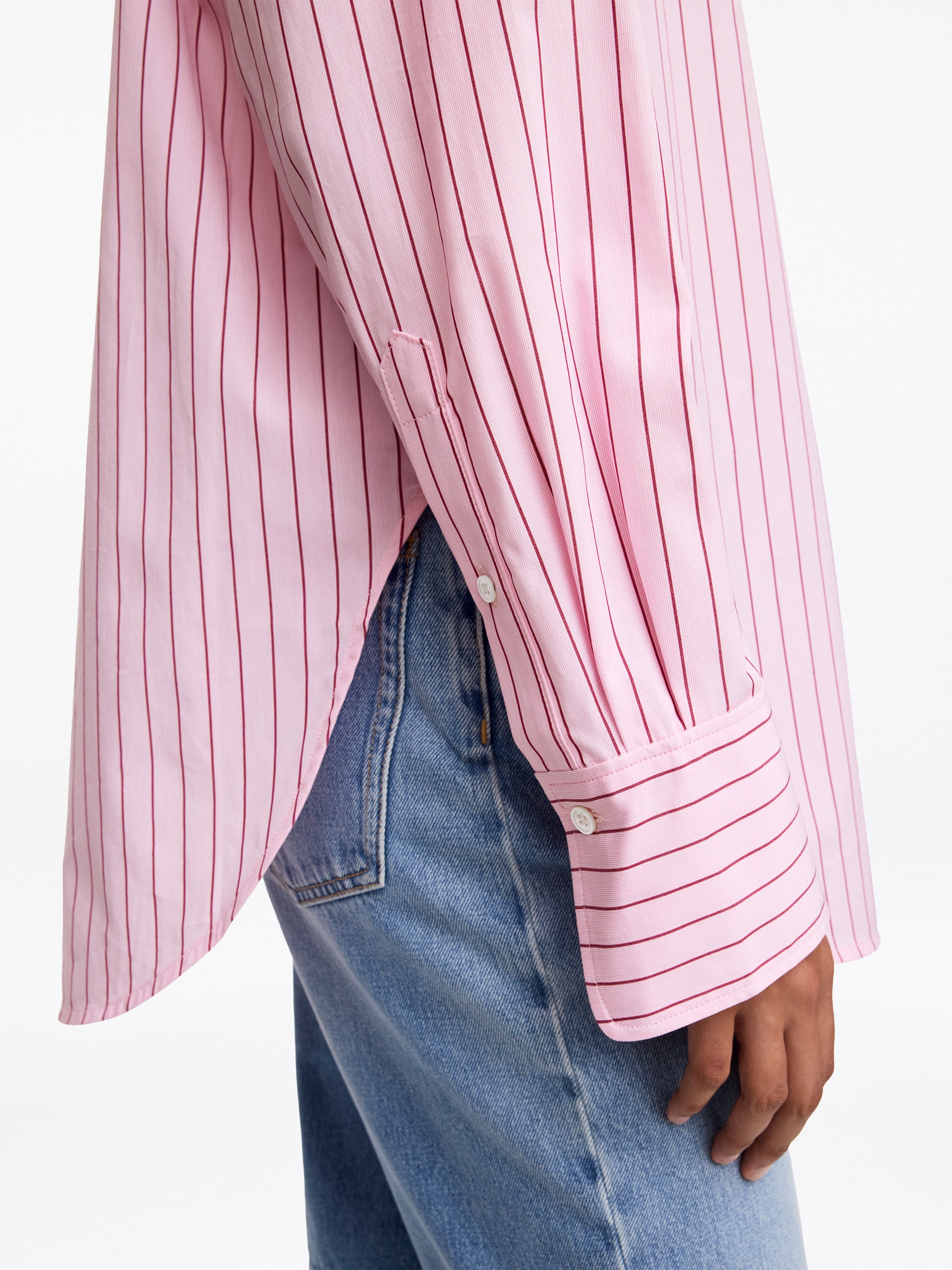 Relaxed-Fit Poplin Shirt - Pink - Loose fit - Women - StillMedia/Lookbook - 3