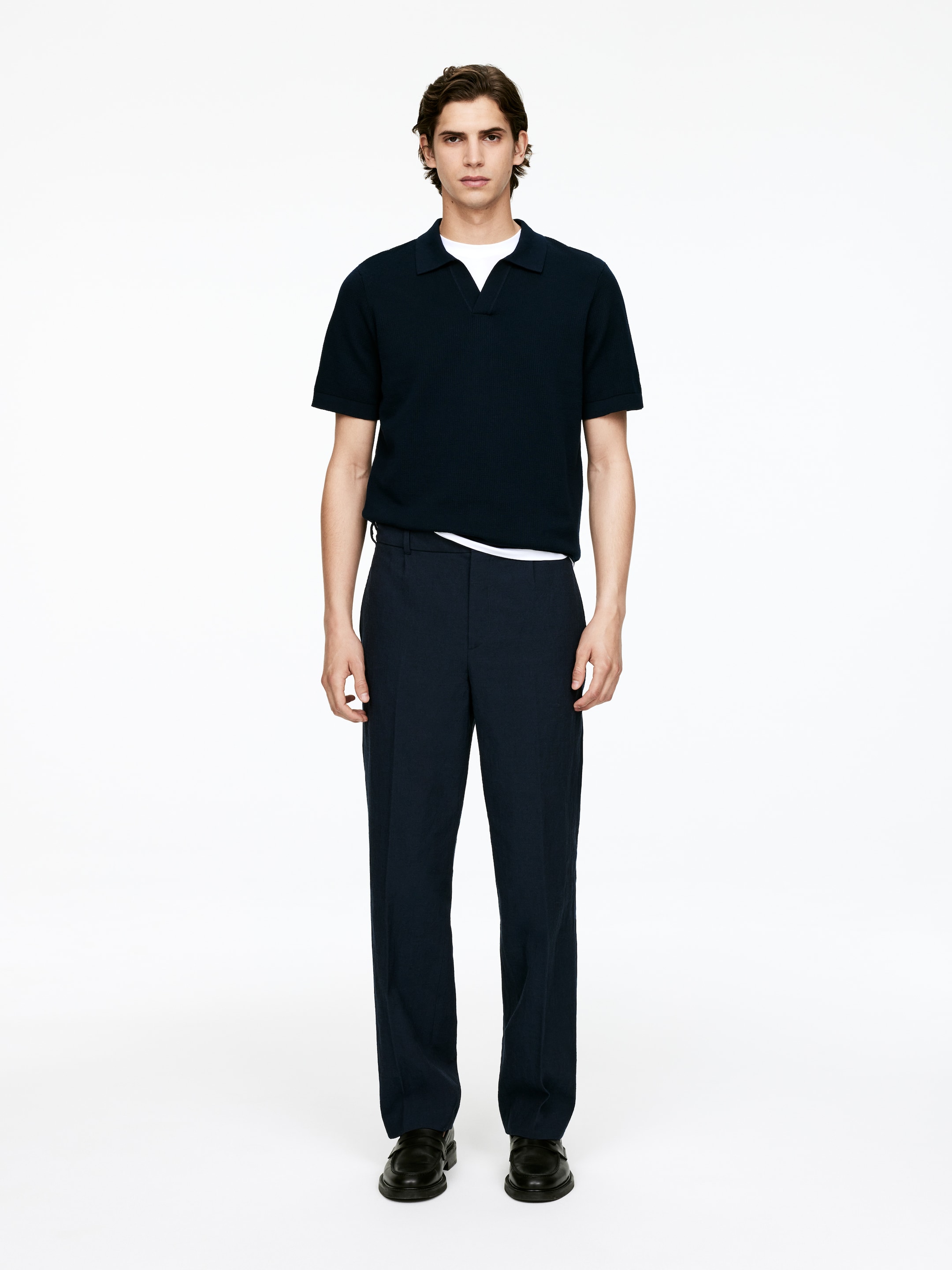 Visualizza immagine più grande: Pantaloni testurizzati - Blu scuro - UOMO | H&M IT 1