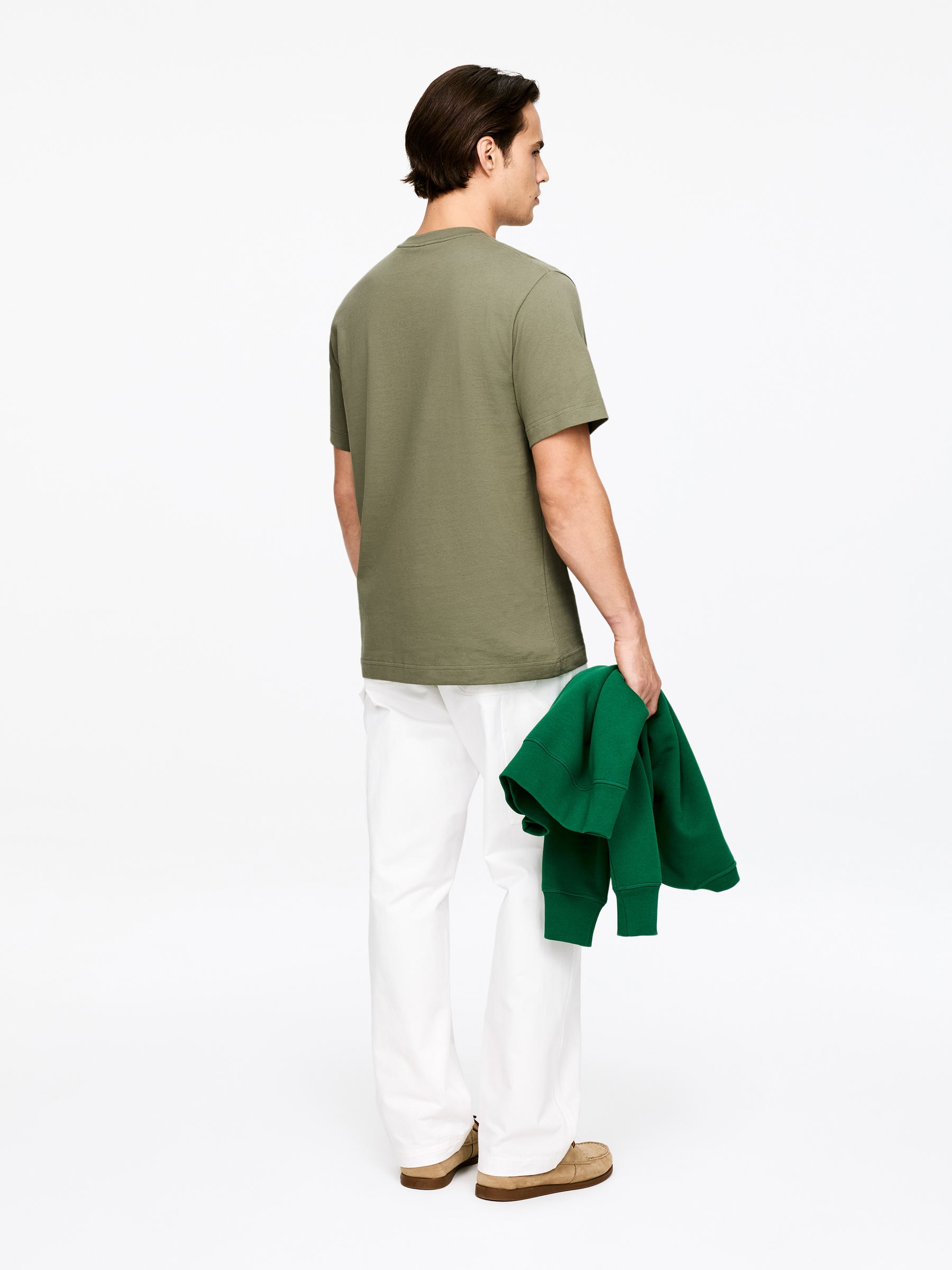 220 GSM Relaxed T-Shirt - Khaki Green - Regular fit - Men - StillMedia/Lookbook - 4