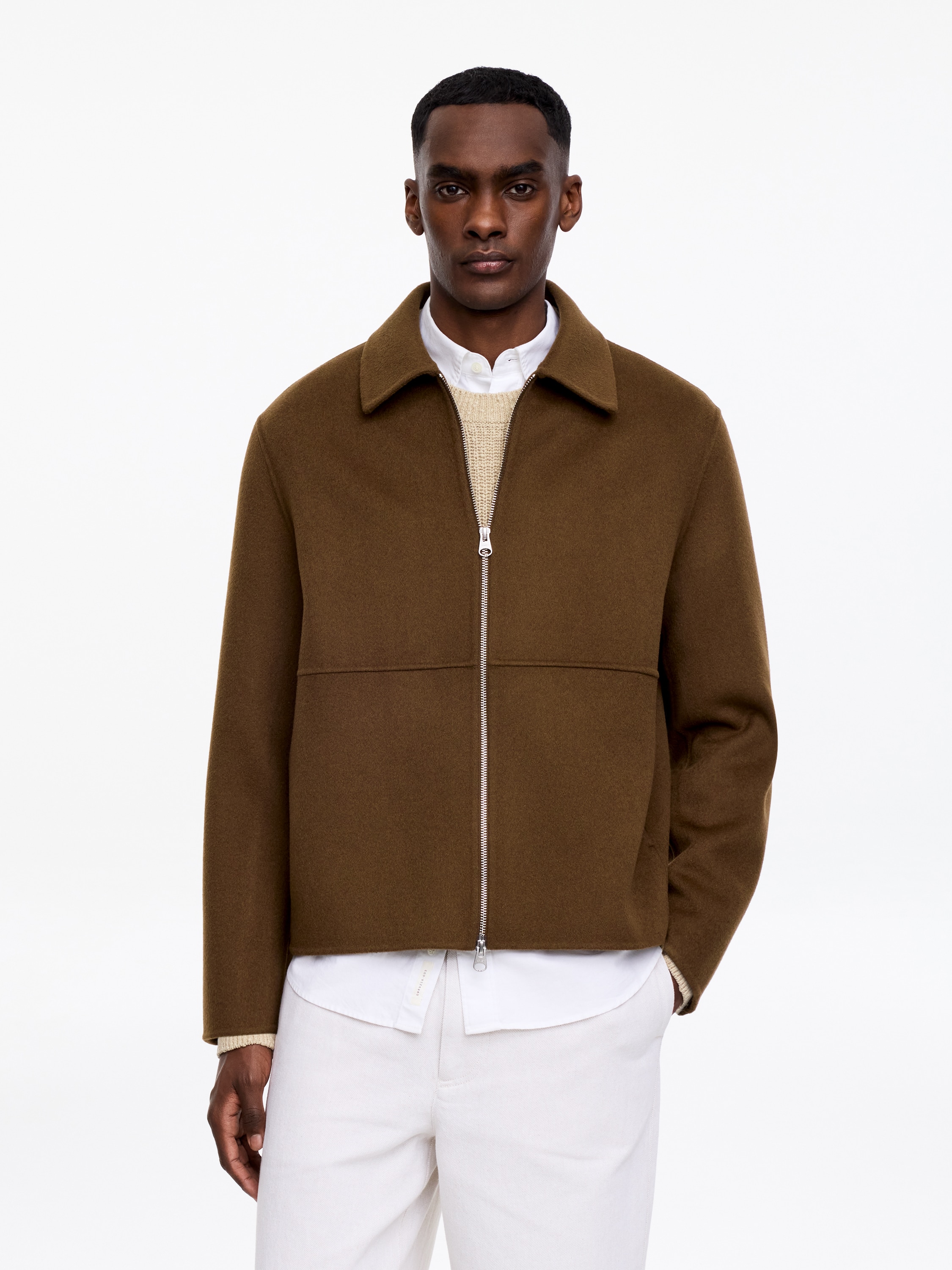 Wool Doublé Jacket – Fudge Brown – Men – ARKET GB